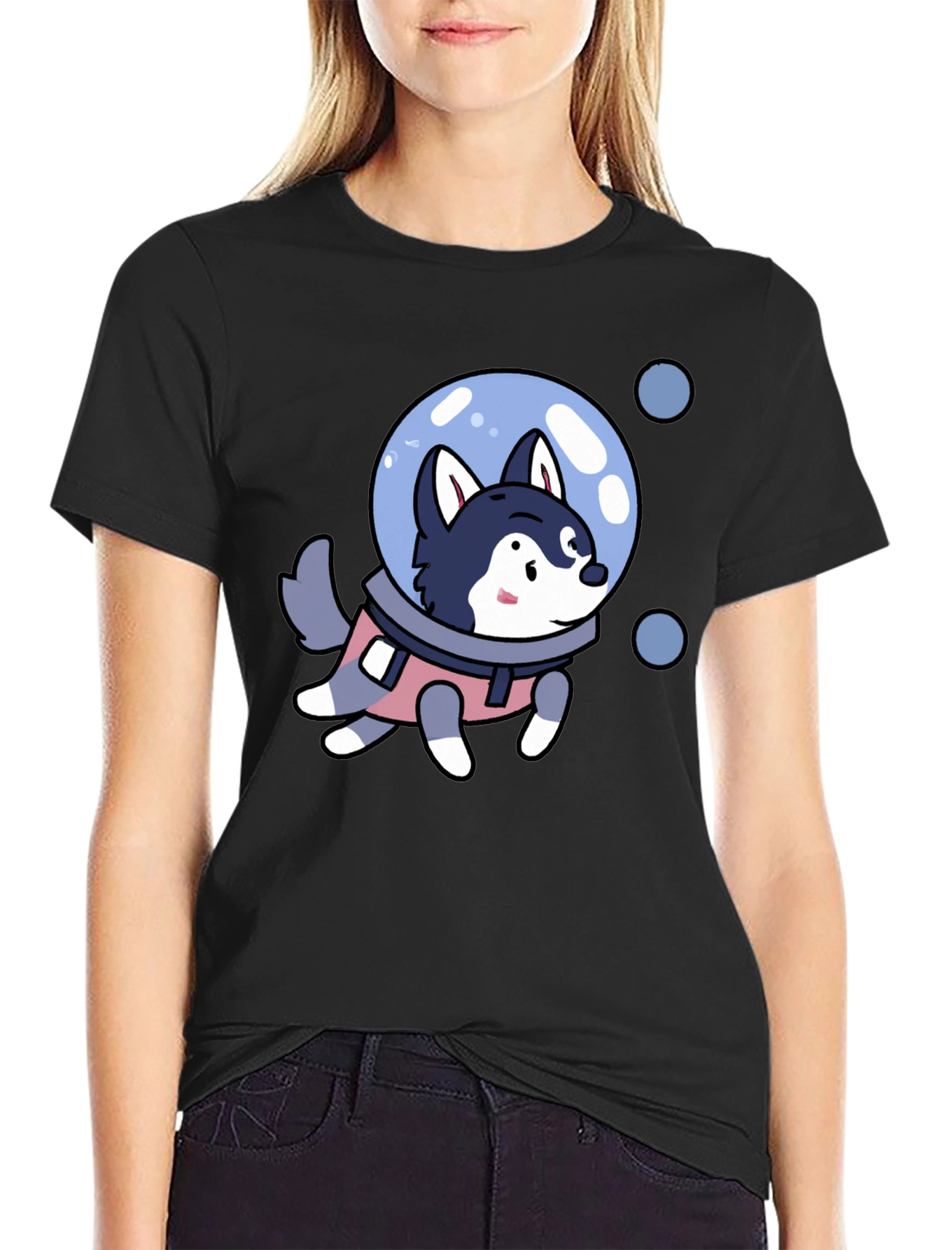 Husky Astronaut T-Shirt - Space Dog Tee