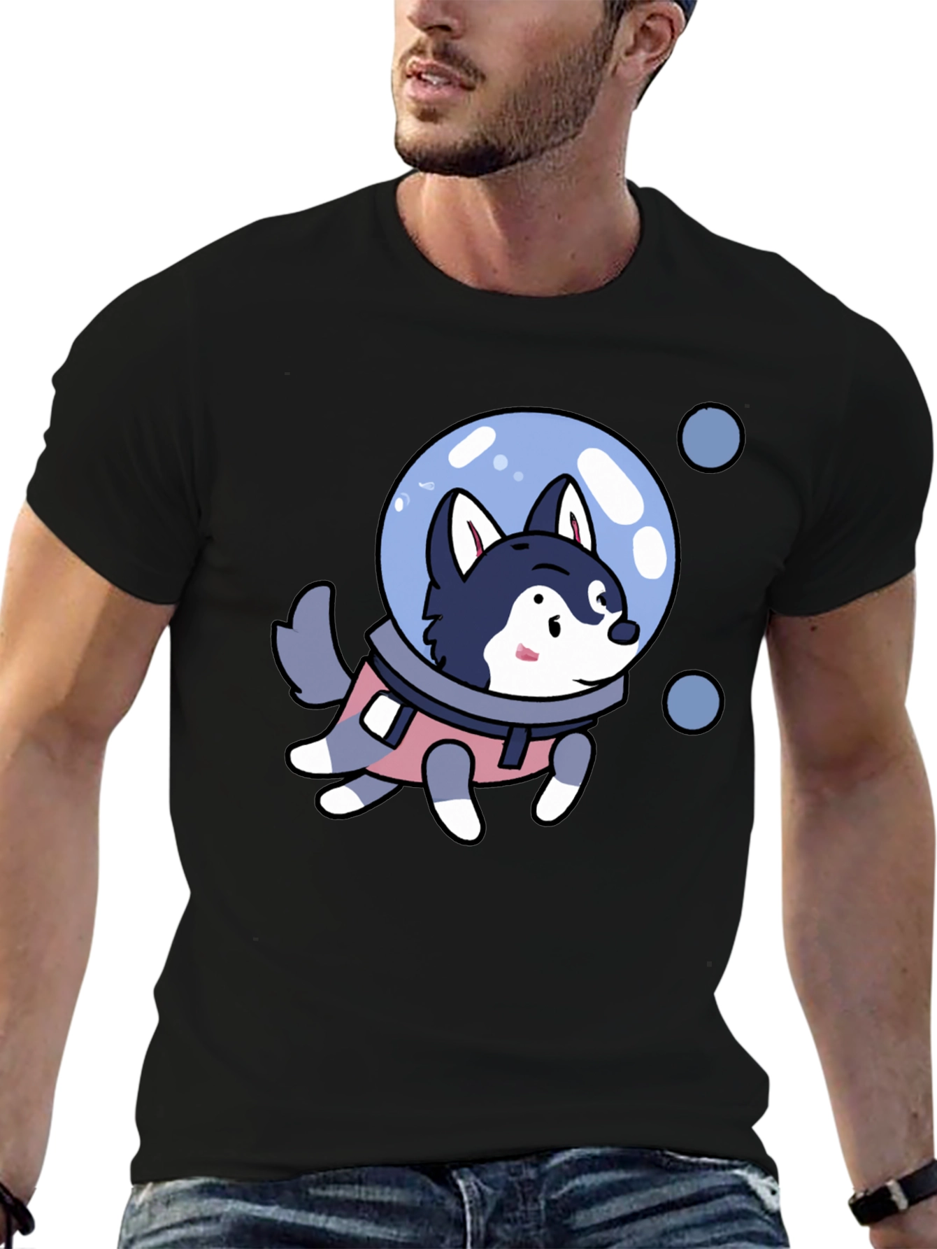 Husky Astronaut T-Shirt - Space Dog Tee
