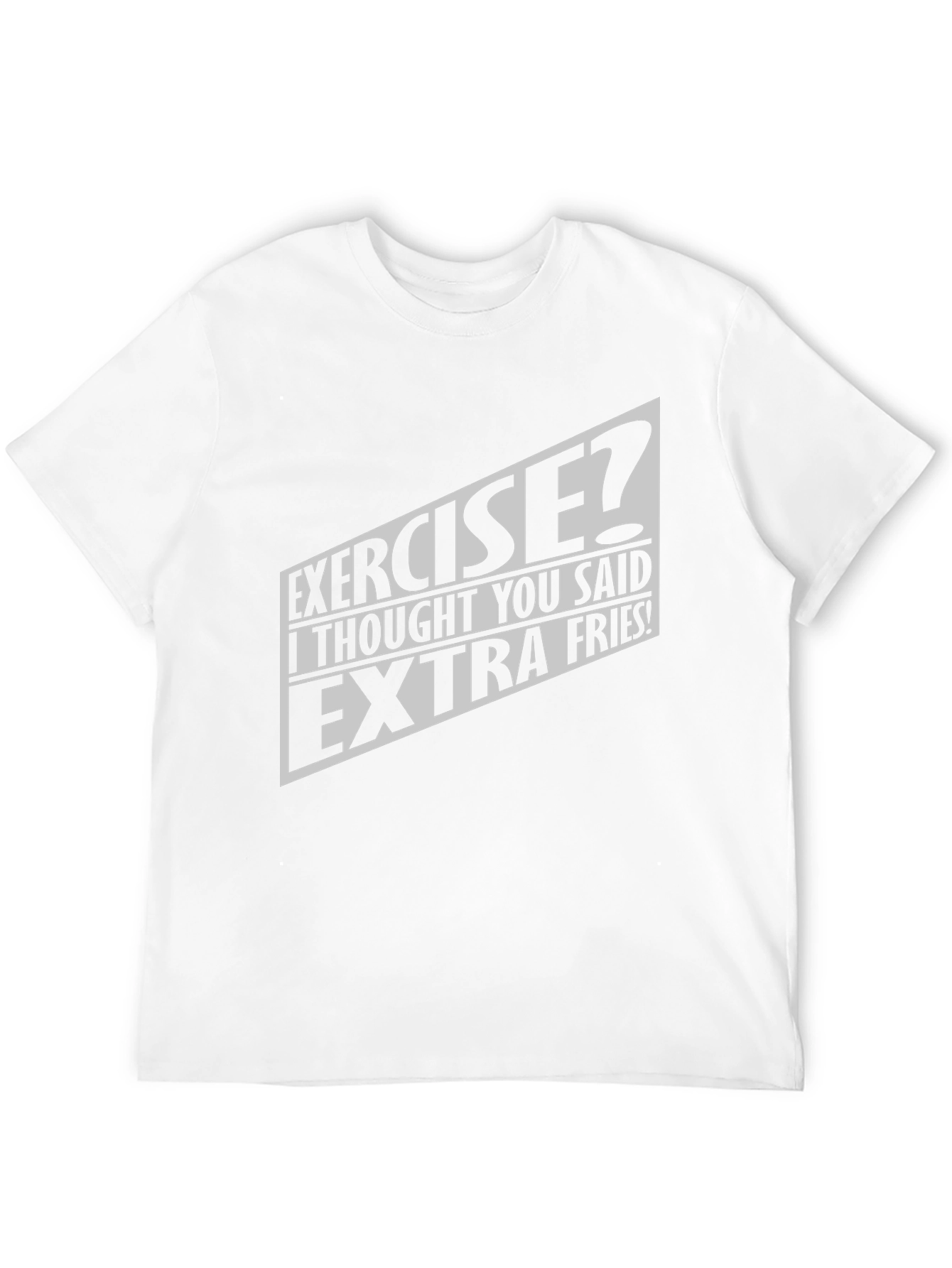 Funny Exercise Extra Fries Graphic T-Shirt