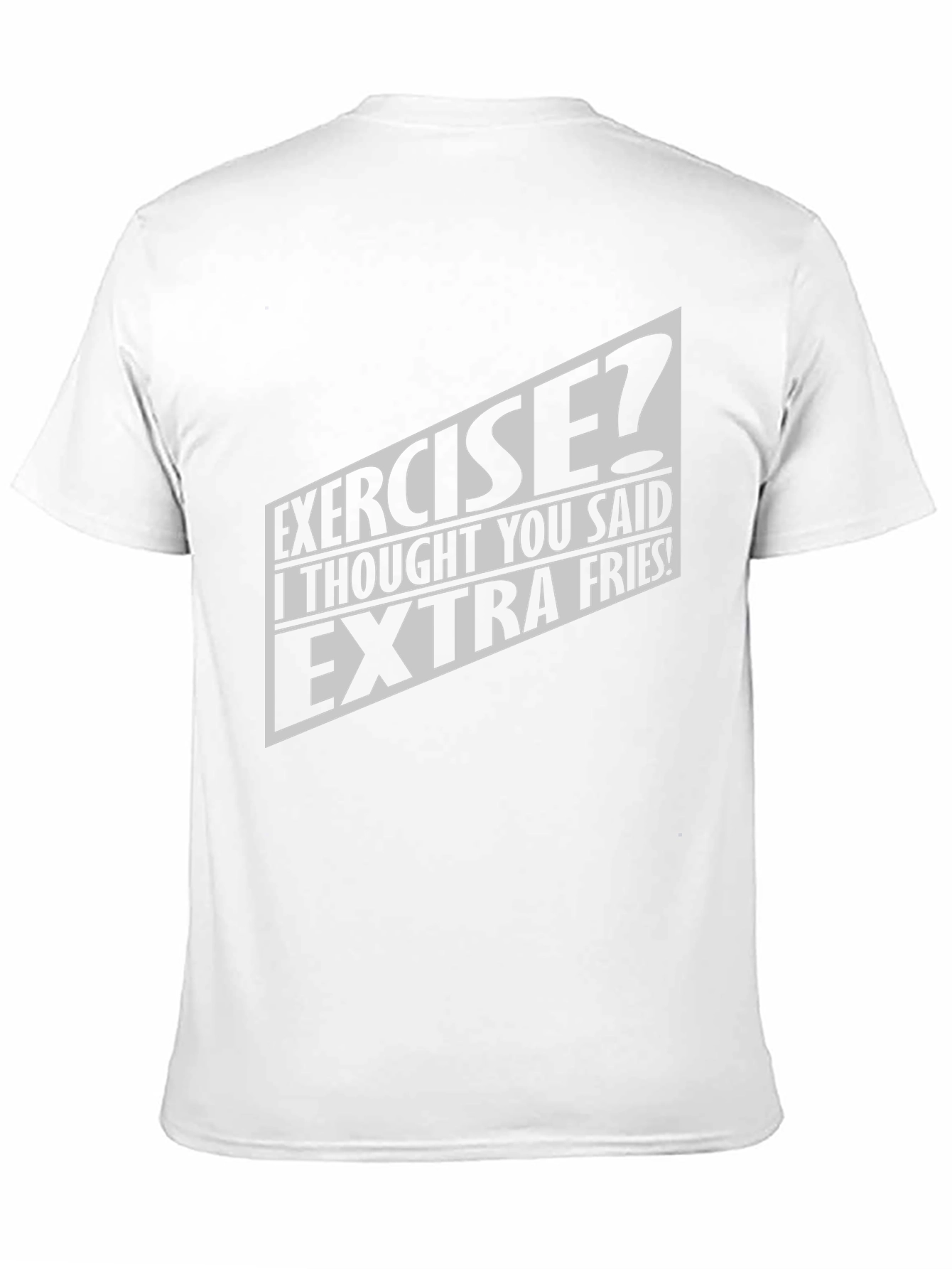Funny Exercise Extra Fries Graphic T-Shirt