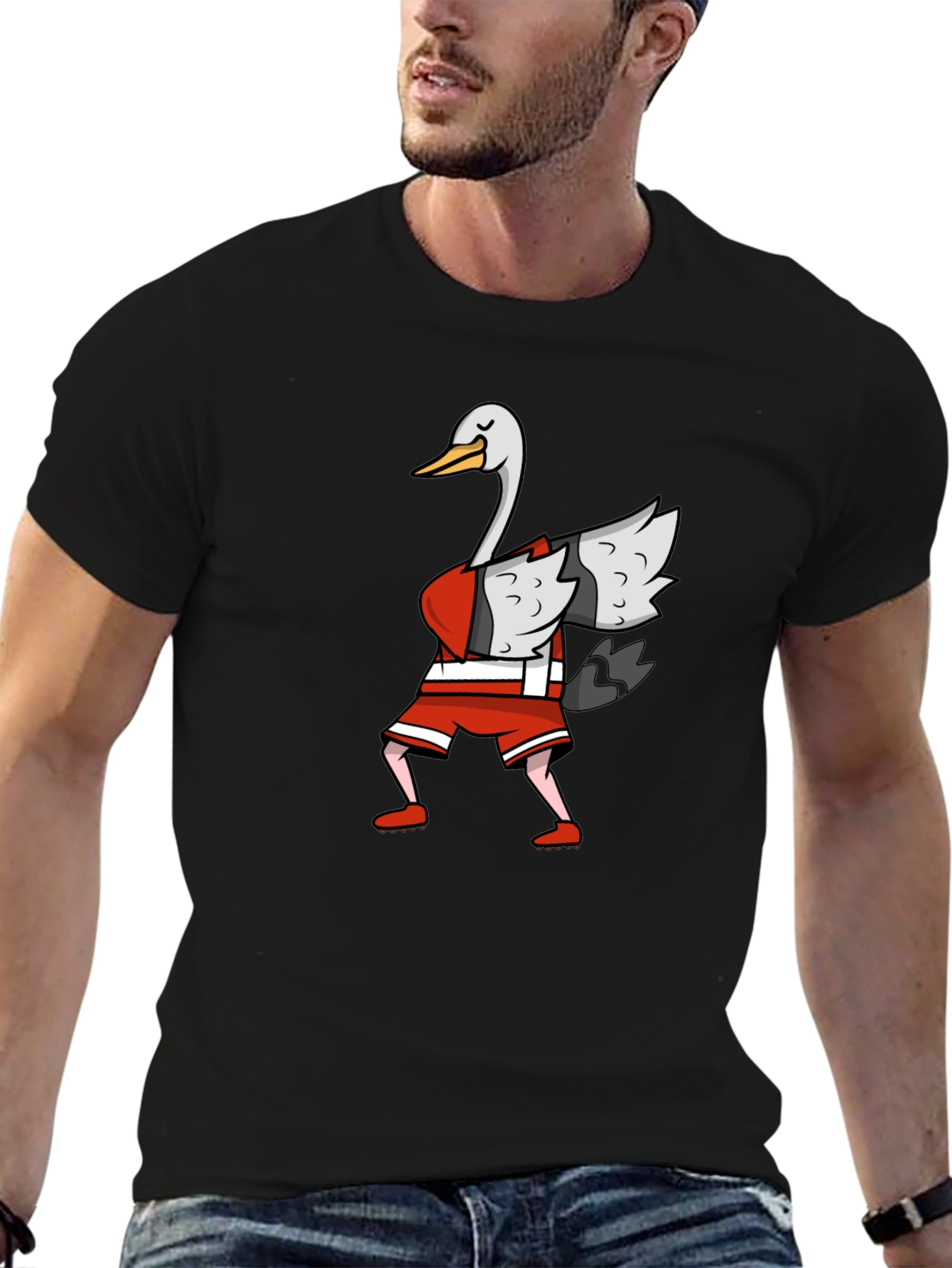 Dabbing Goose Graphic T-Shirt - Funny Animal Tee