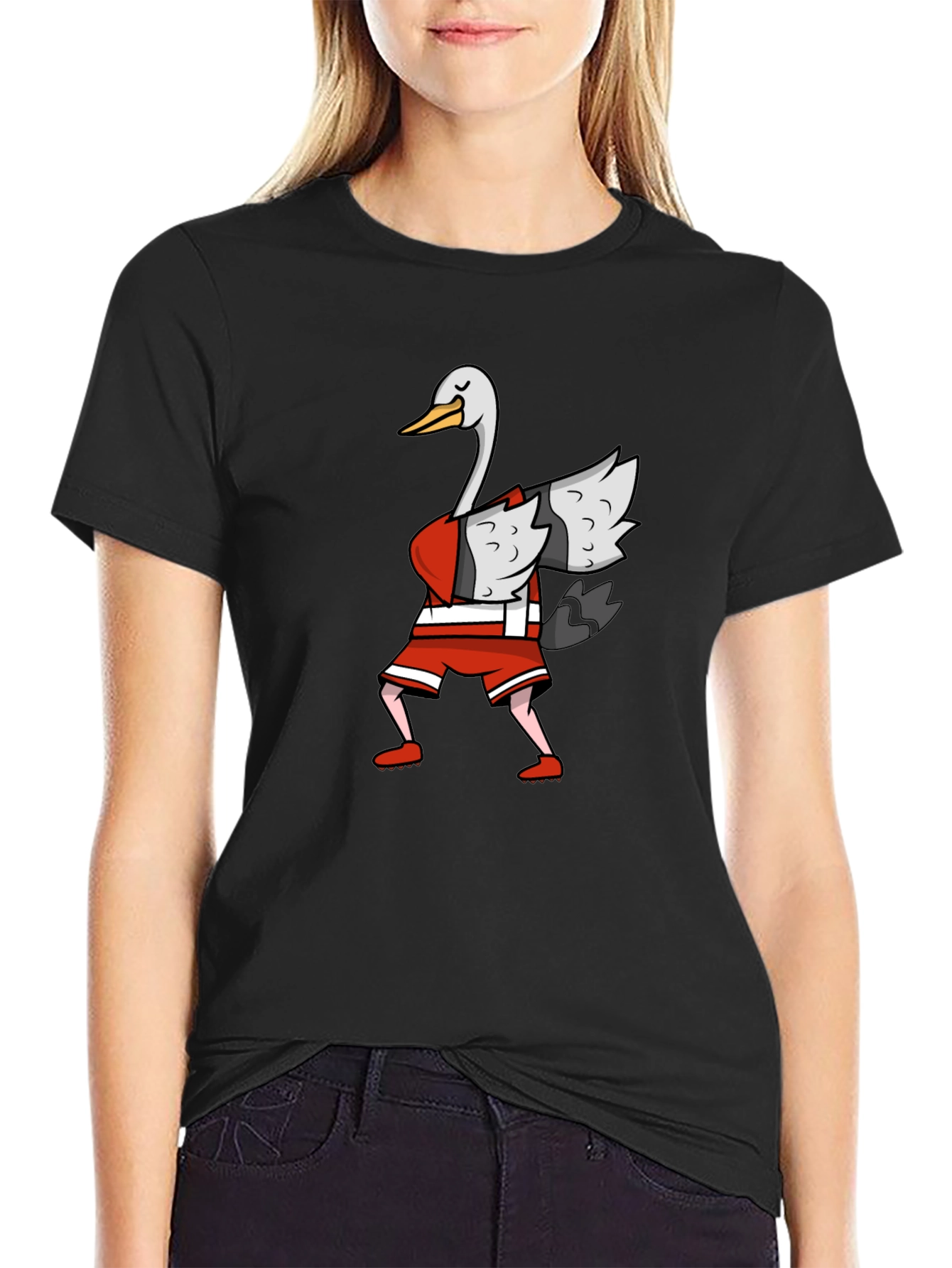 Dabbing Goose Graphic T-Shirt - Funny Animal Tee