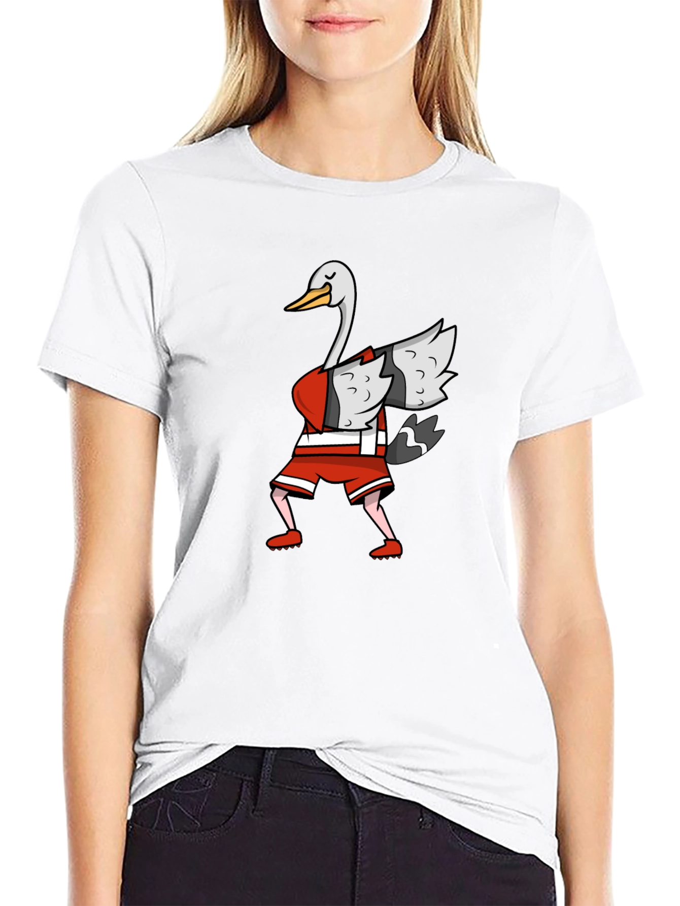 Dabbing Goose Graphic T-Shirt - Funny Animal Tee