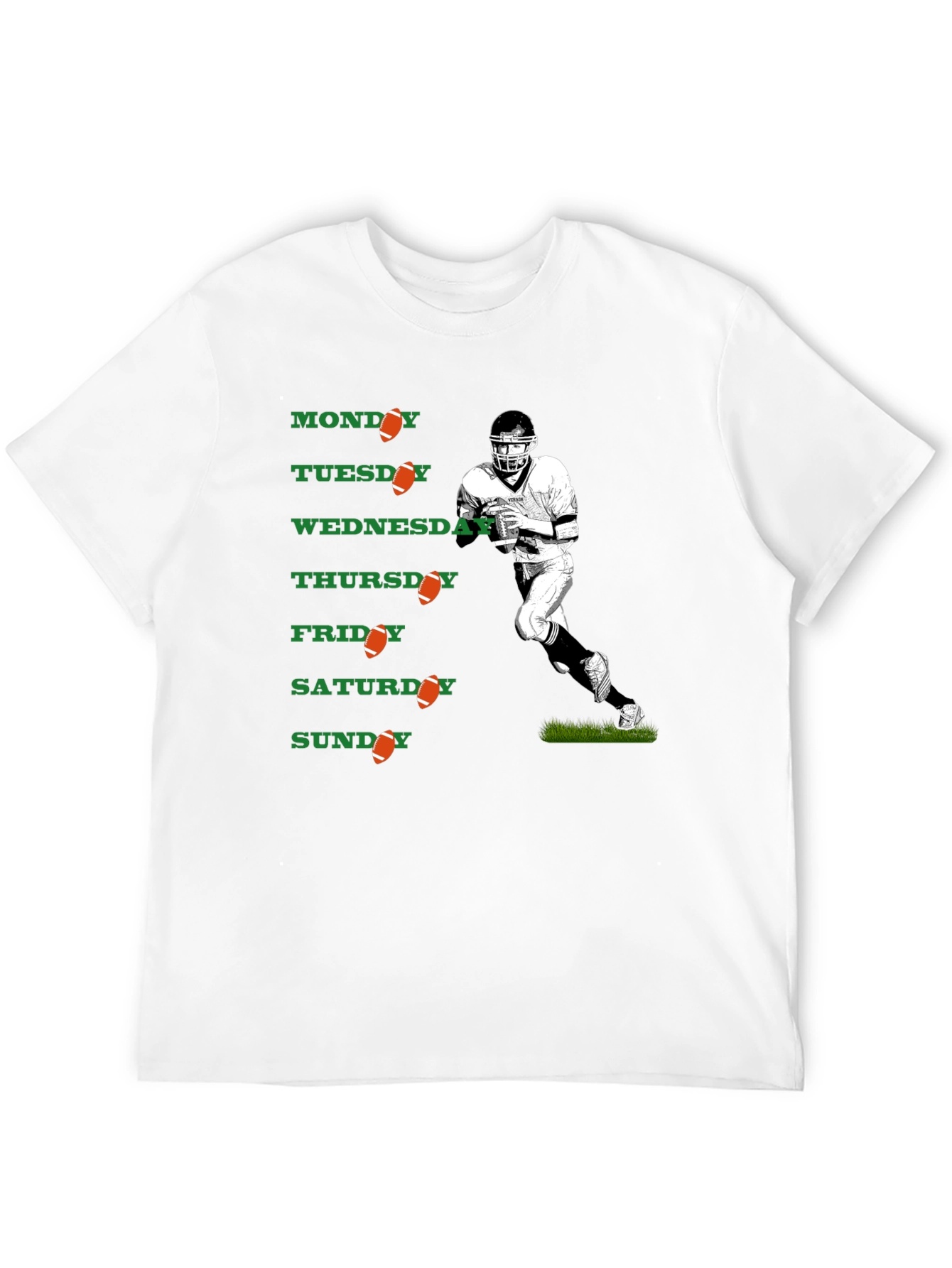 Football Days of the Week Graphic T-Shirt