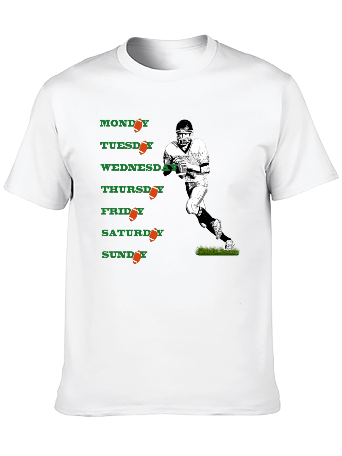 Football Days of the Week Graphic T-Shirt