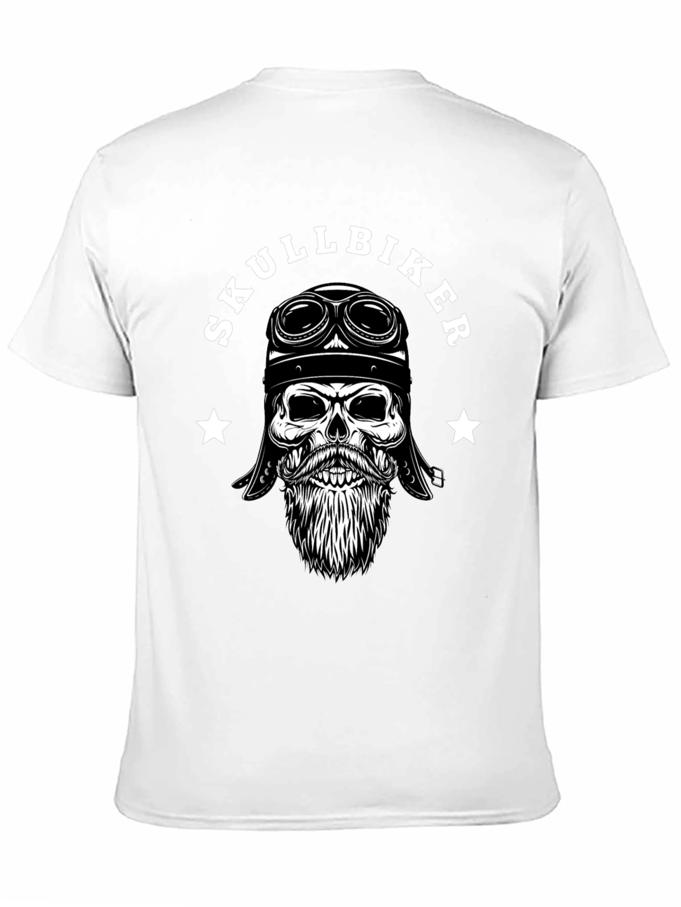 Skull Biker Graphic Tee - Mens Black T-Shirt