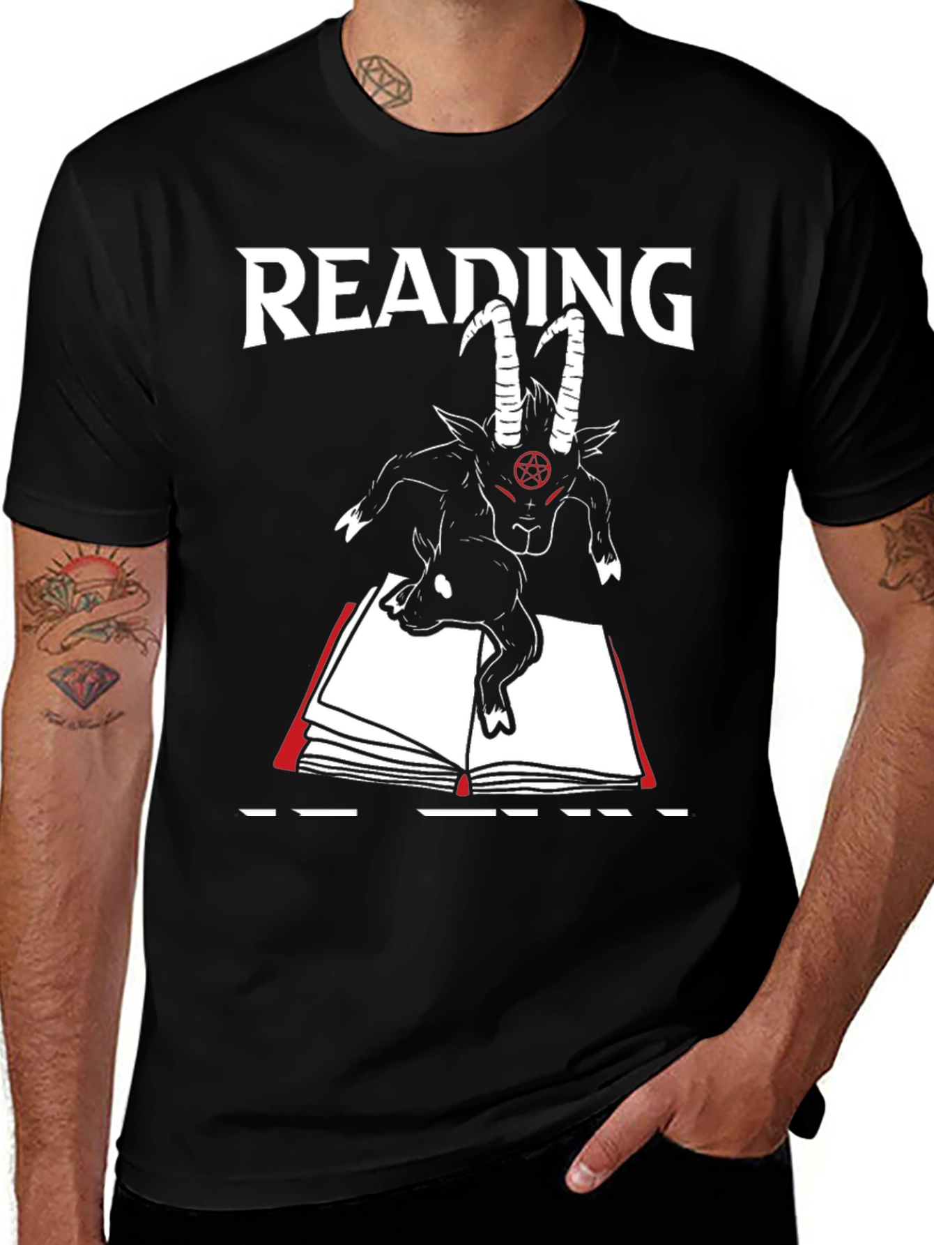 Reading Goat T-Shirt - Dark Humor Tee