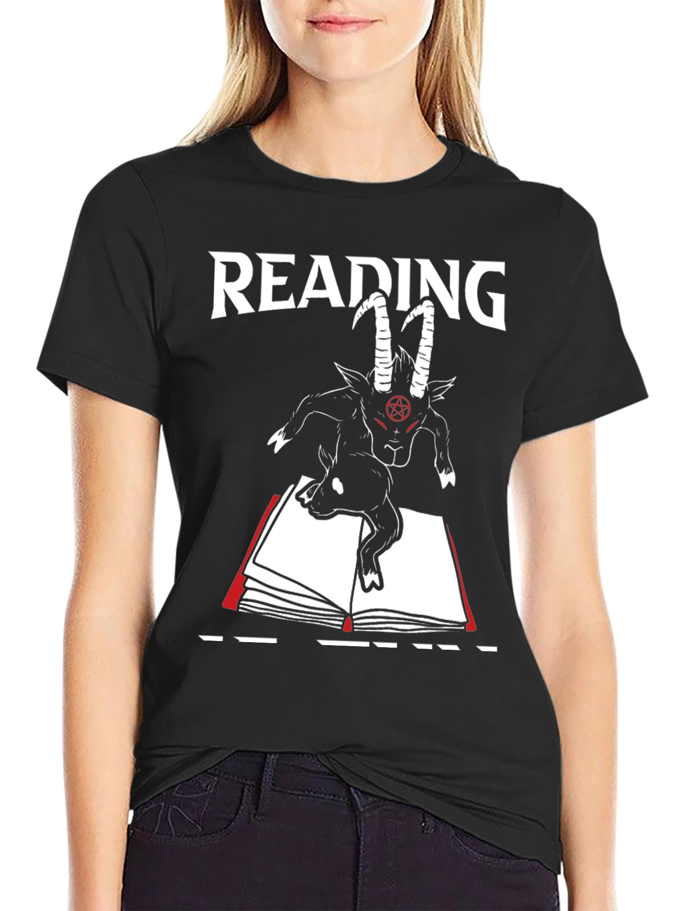 Reading Goat T-Shirt - Dark Humor Tee