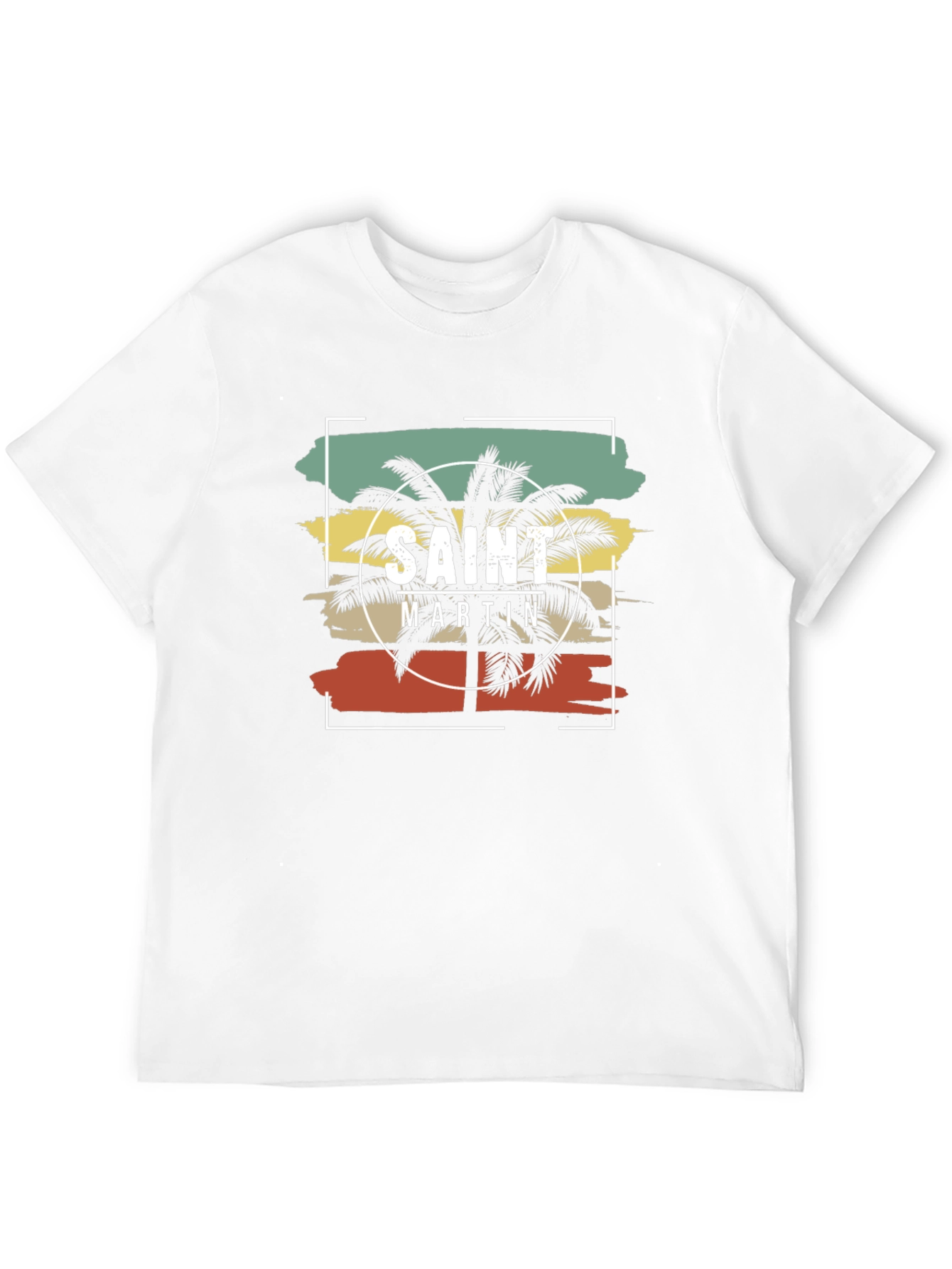 Saint Martin Palm Tree Graphic T-Shirt