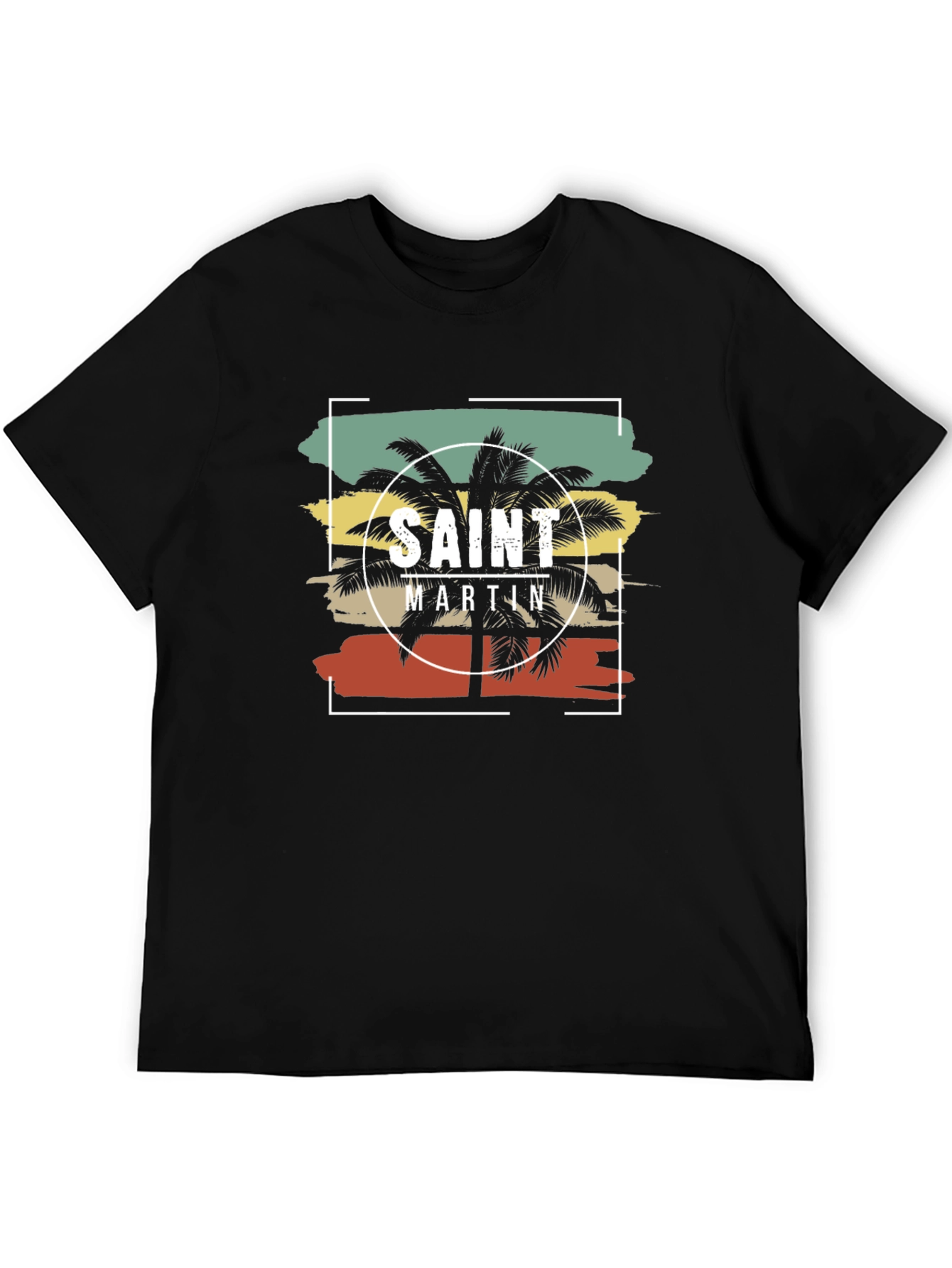 Saint Martin Palm Tree Graphic T-Shirt