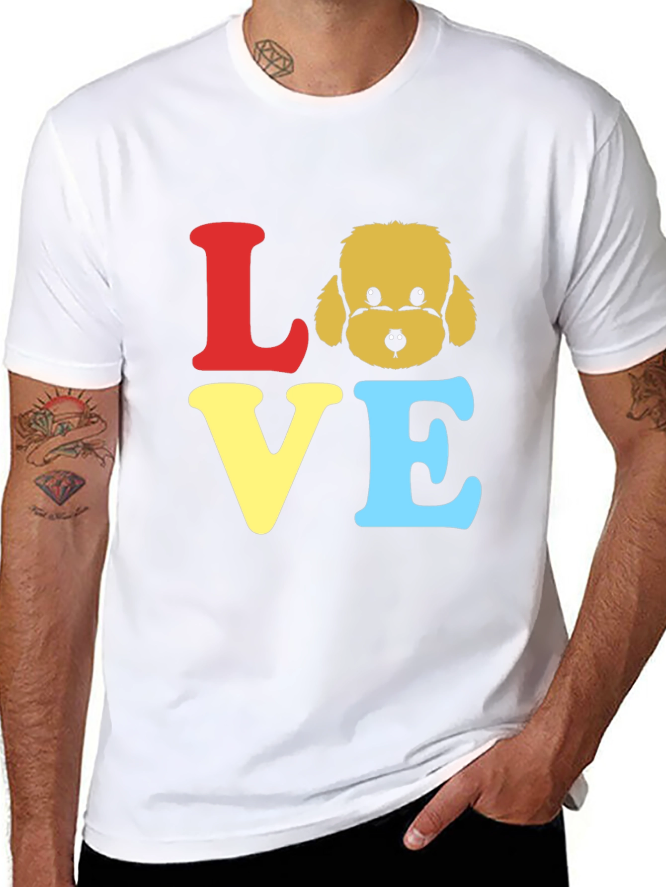 Love Doodle Dog T-Shirt - Cute Pet Graphic Tee