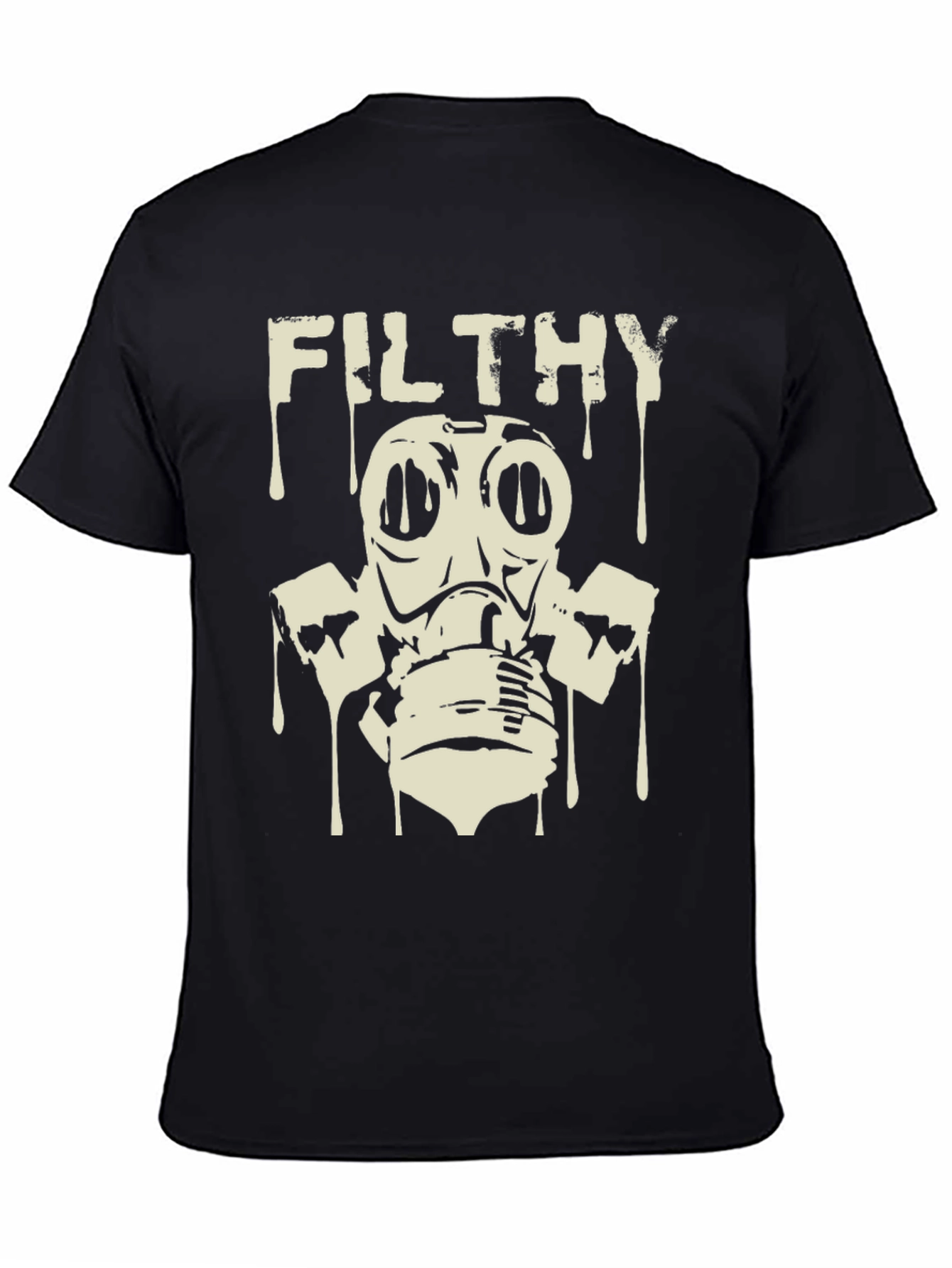 Filthy Gas Mask Graphic Tee - Black