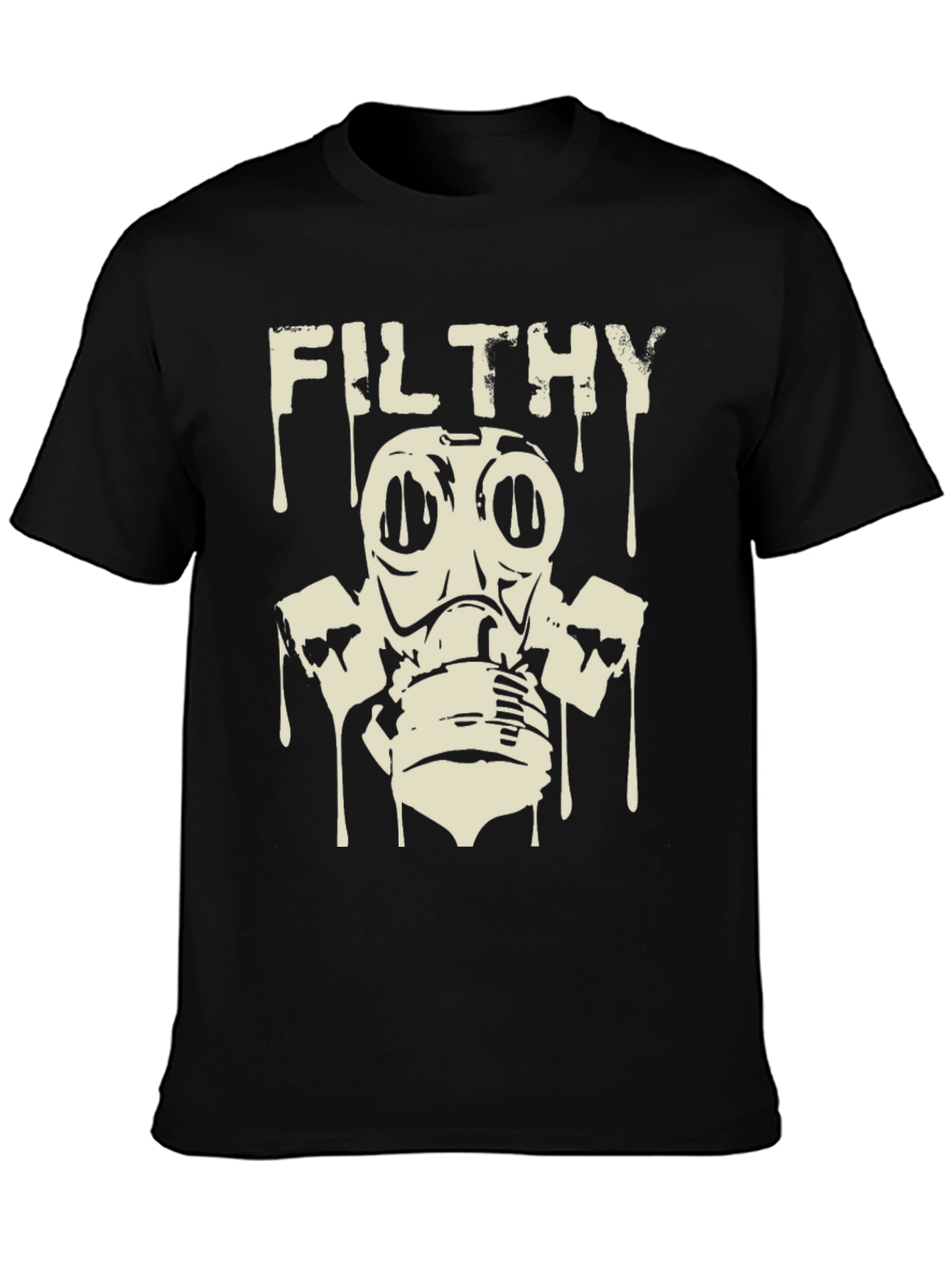 Filthy Gas Mask Graphic Tee - Black