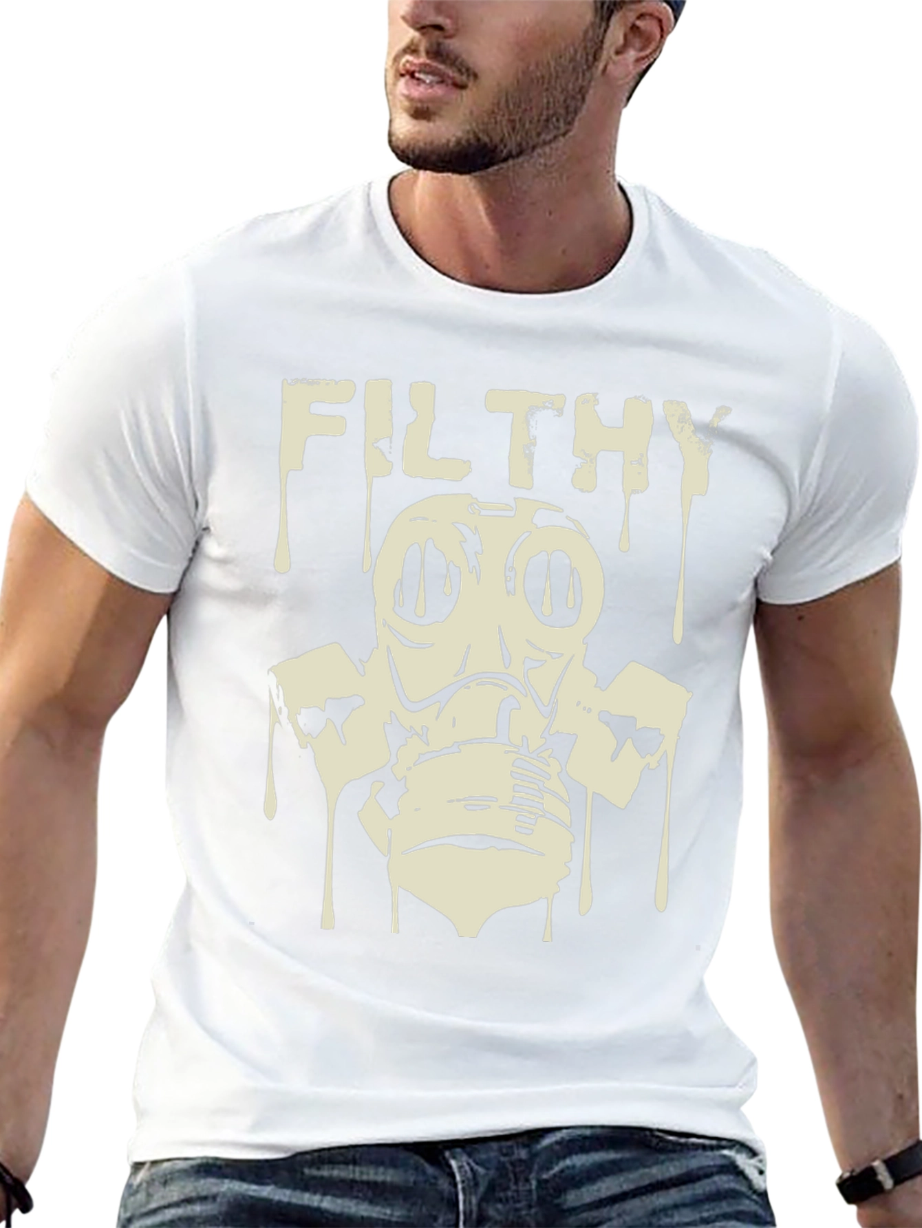 Filthy Gas Mask Graphic Tee - Black