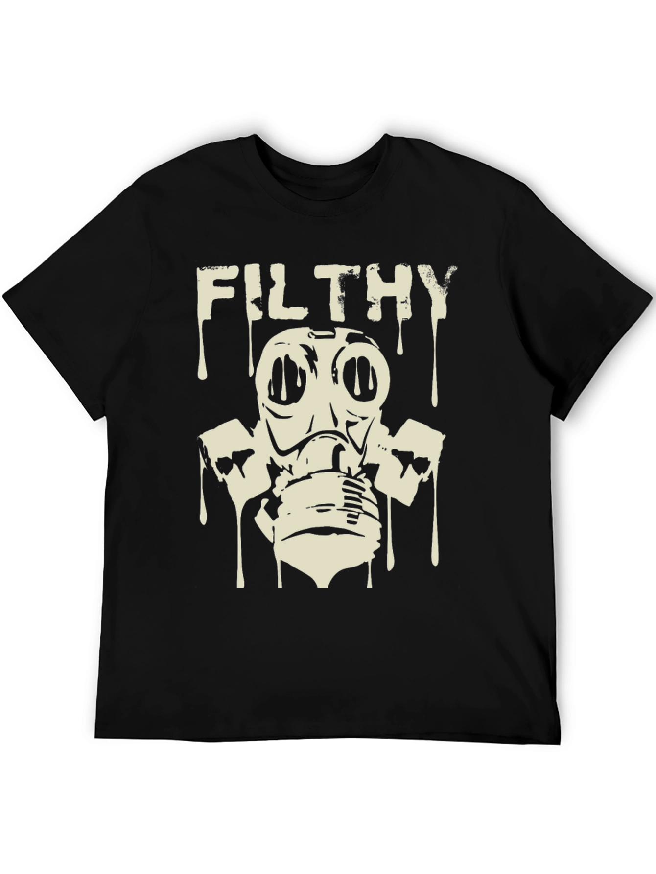 Filthy Gas Mask Graphic Tee - Black