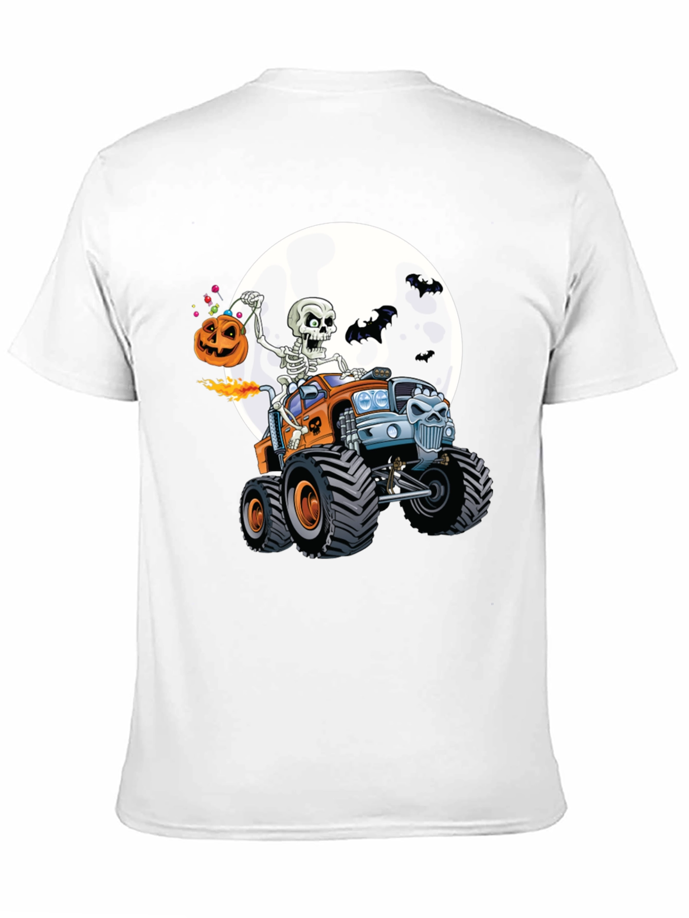 Skeleton Monster Truck Halloween T-Shirt