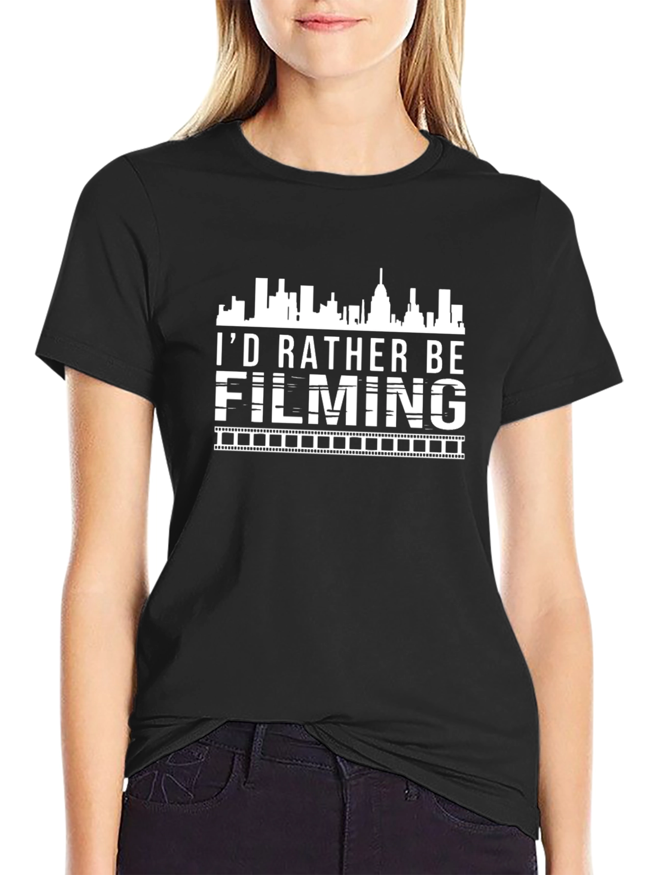 Id Rather Be Filming Black T-Shirt