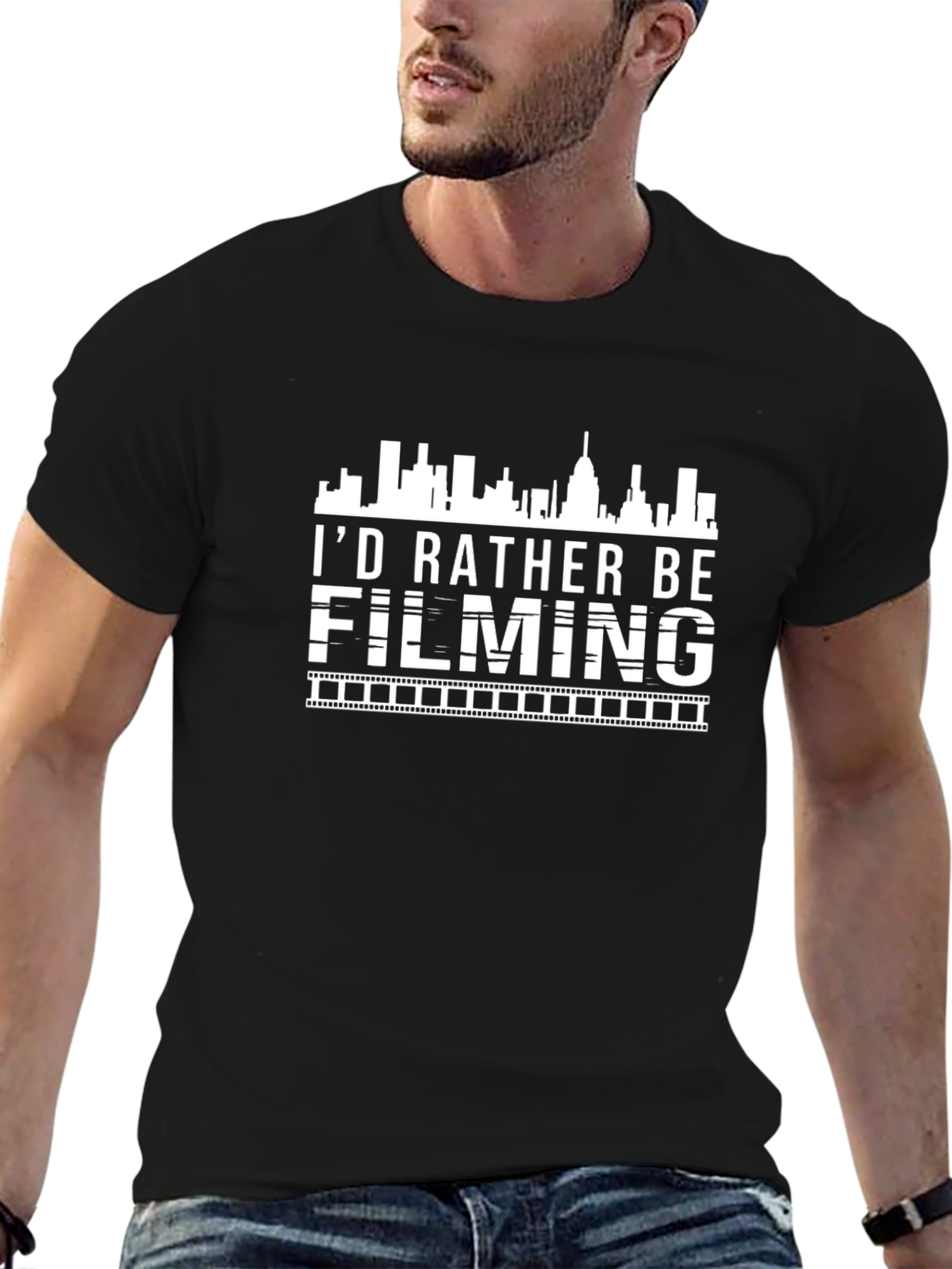 Id Rather Be Filming Black T-Shirt
