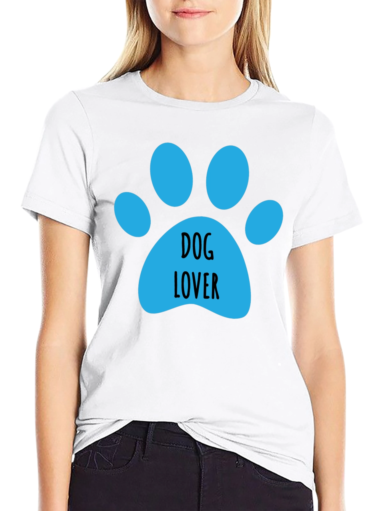 Dog Lover Paw Print Graphic Tee