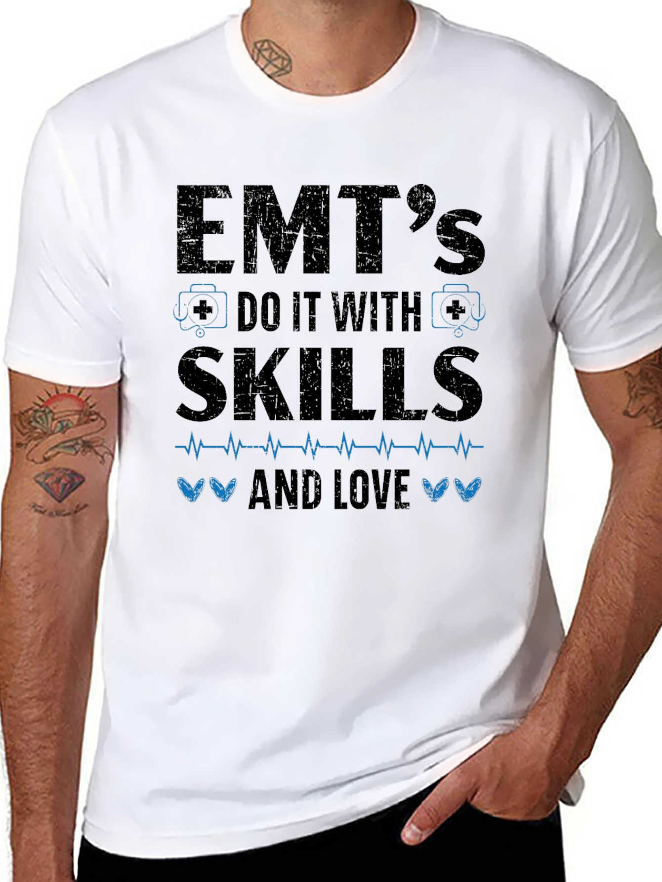 EMTs Do It With Skills and Love T-Shirt