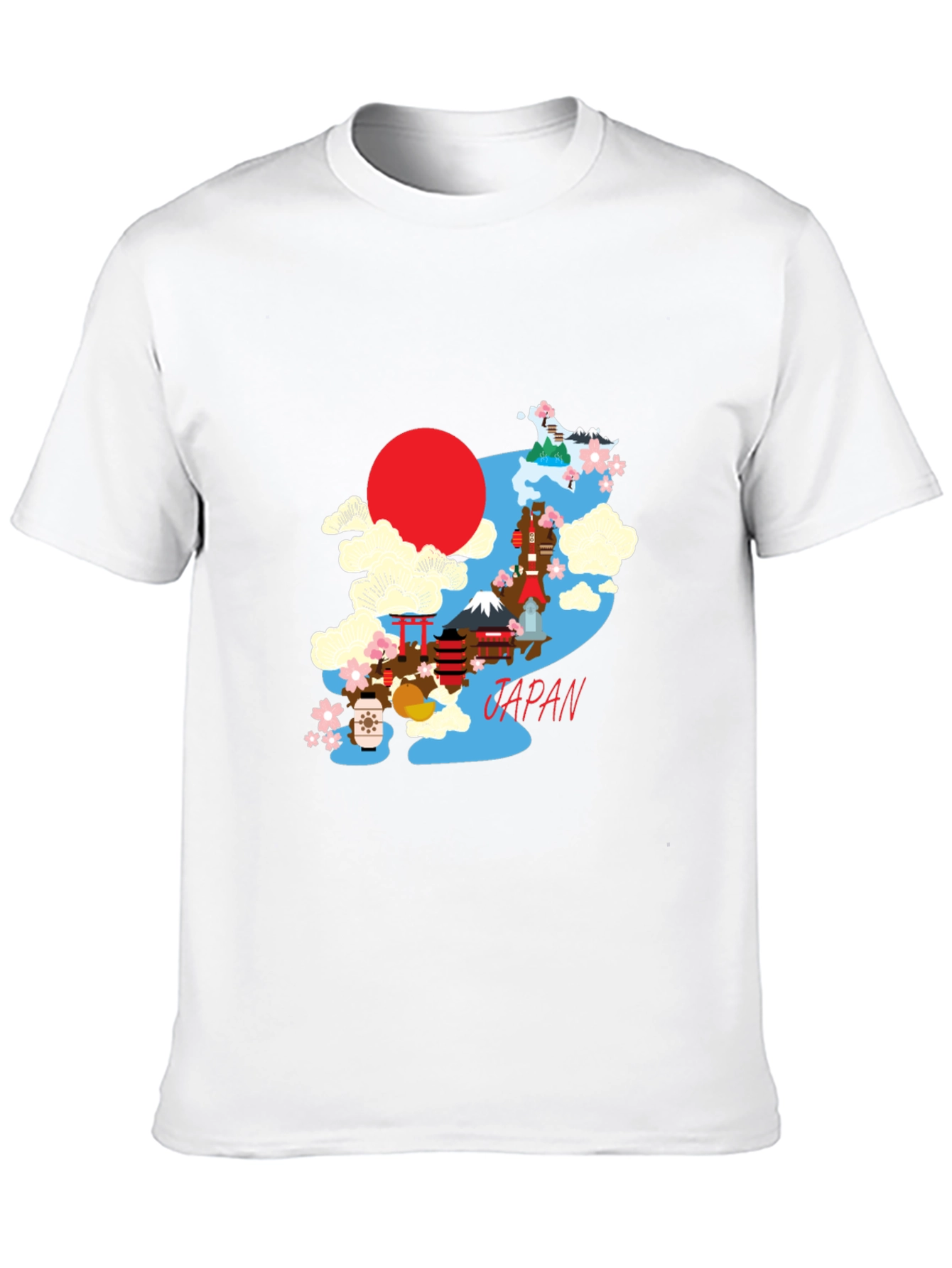 Japan Graphic T-Shirt - Black Crew Neck Tee