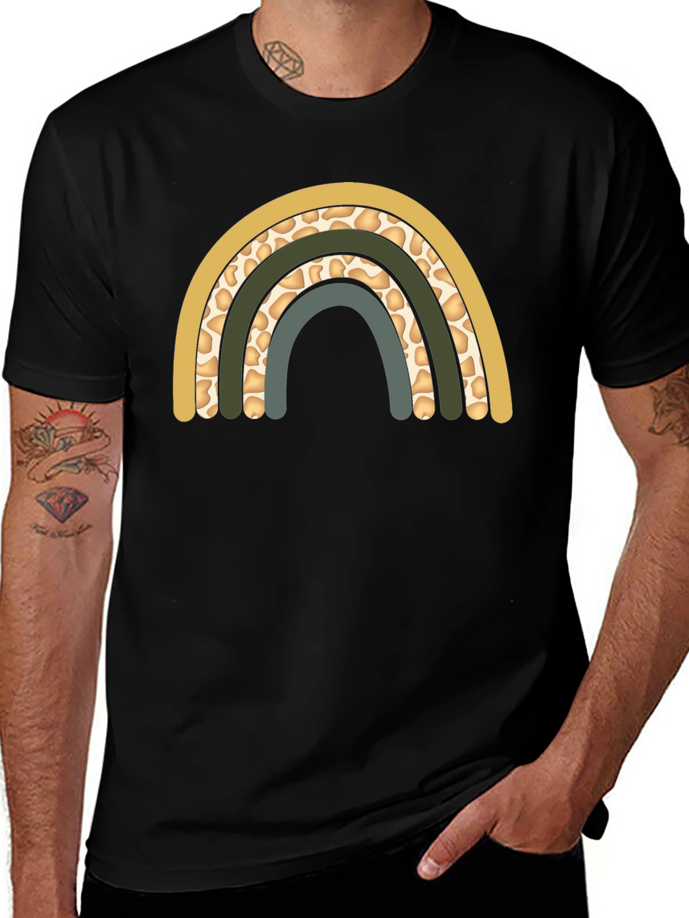Boho Rainbow Graphic Tee - Stylish & Comfortable