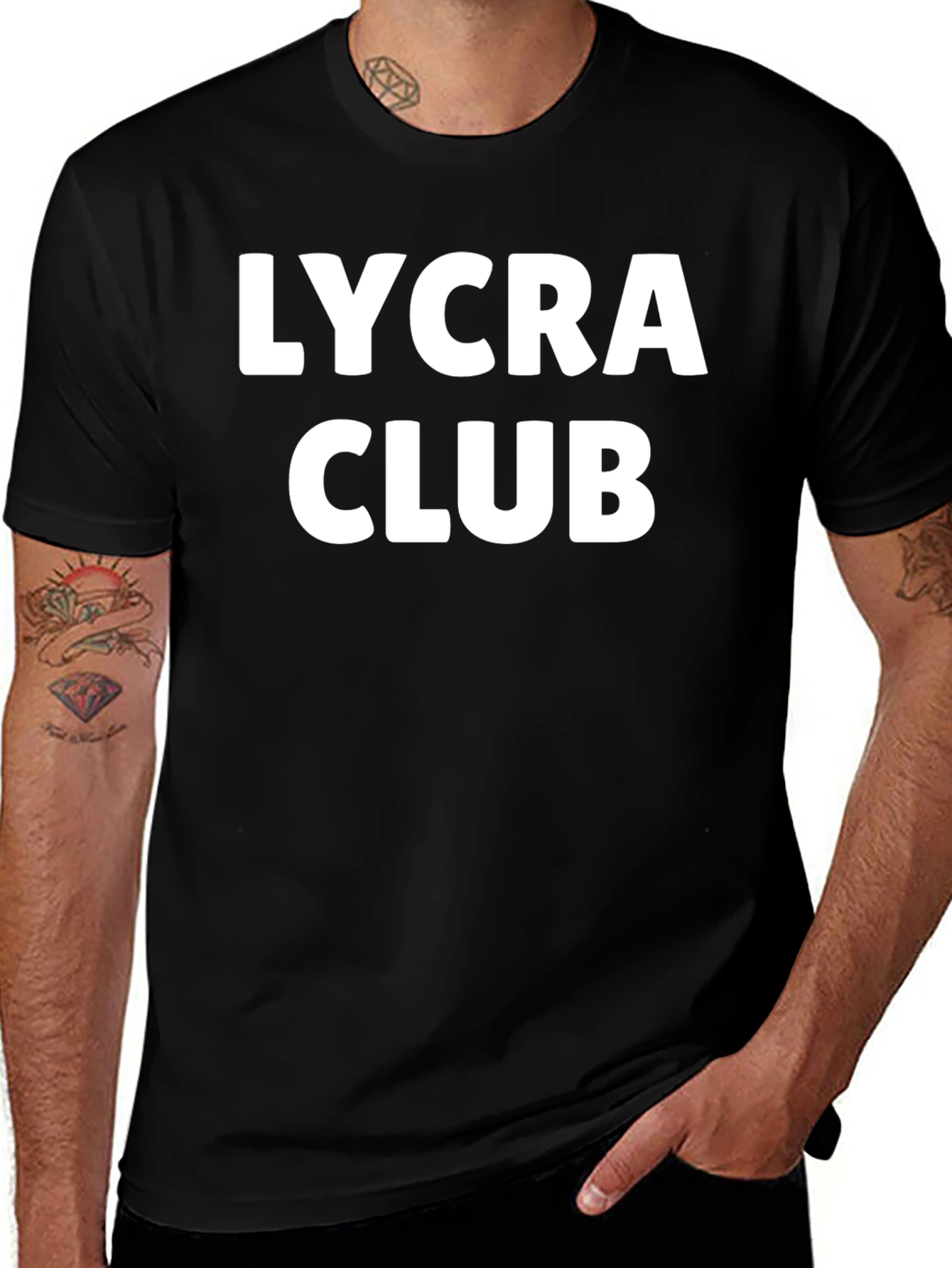 Lycra Club Black T-Shirt - Stylish Comfort