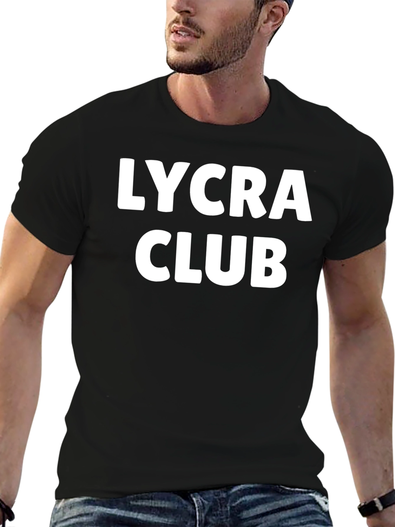 Lycra Club Black T-Shirt - Stylish Comfort