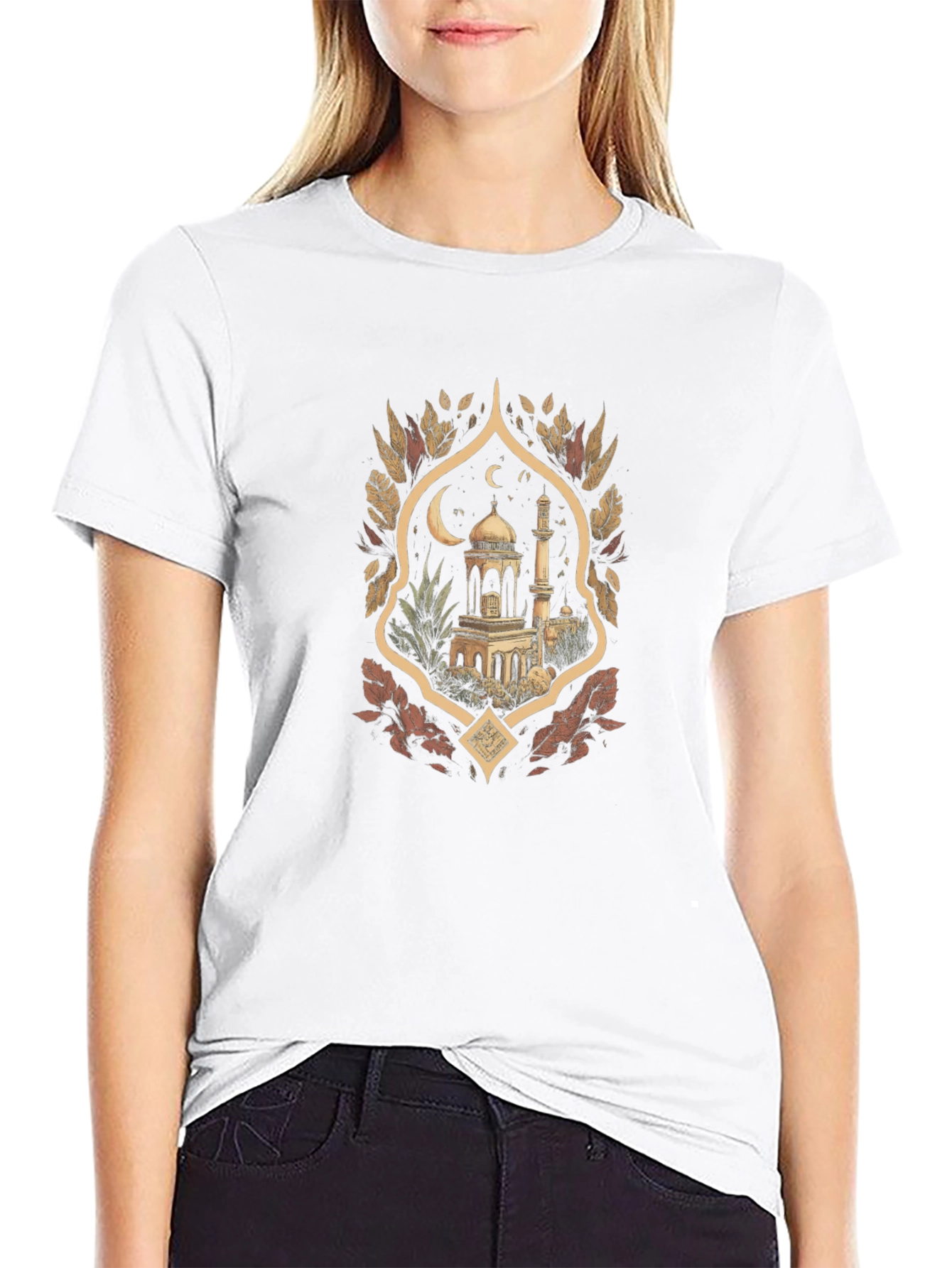 Eid Mubarak Mosque Graphic T-Shirt