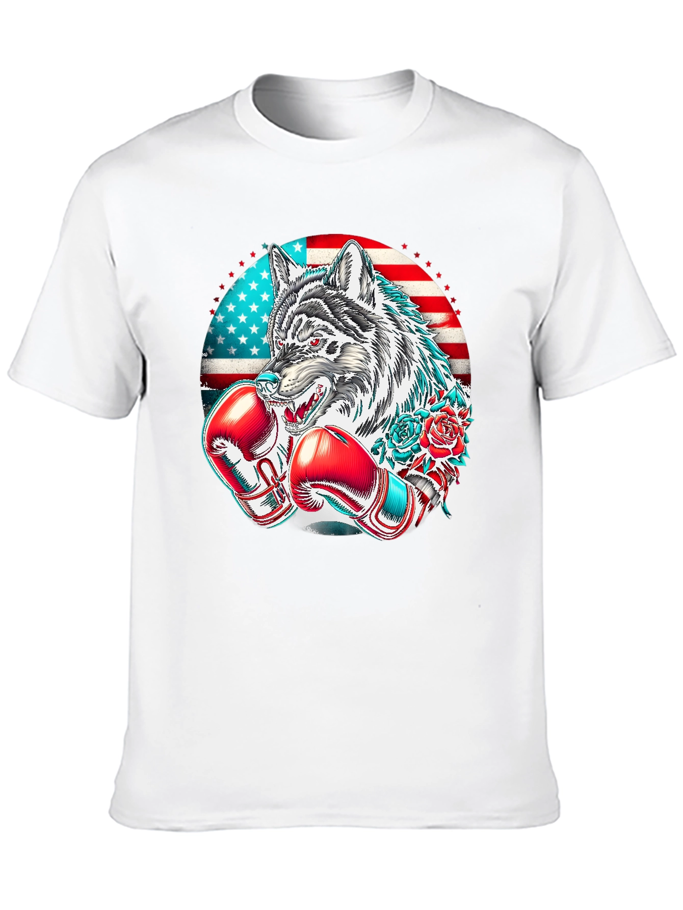 American Wolf Boxer Graphic Tee