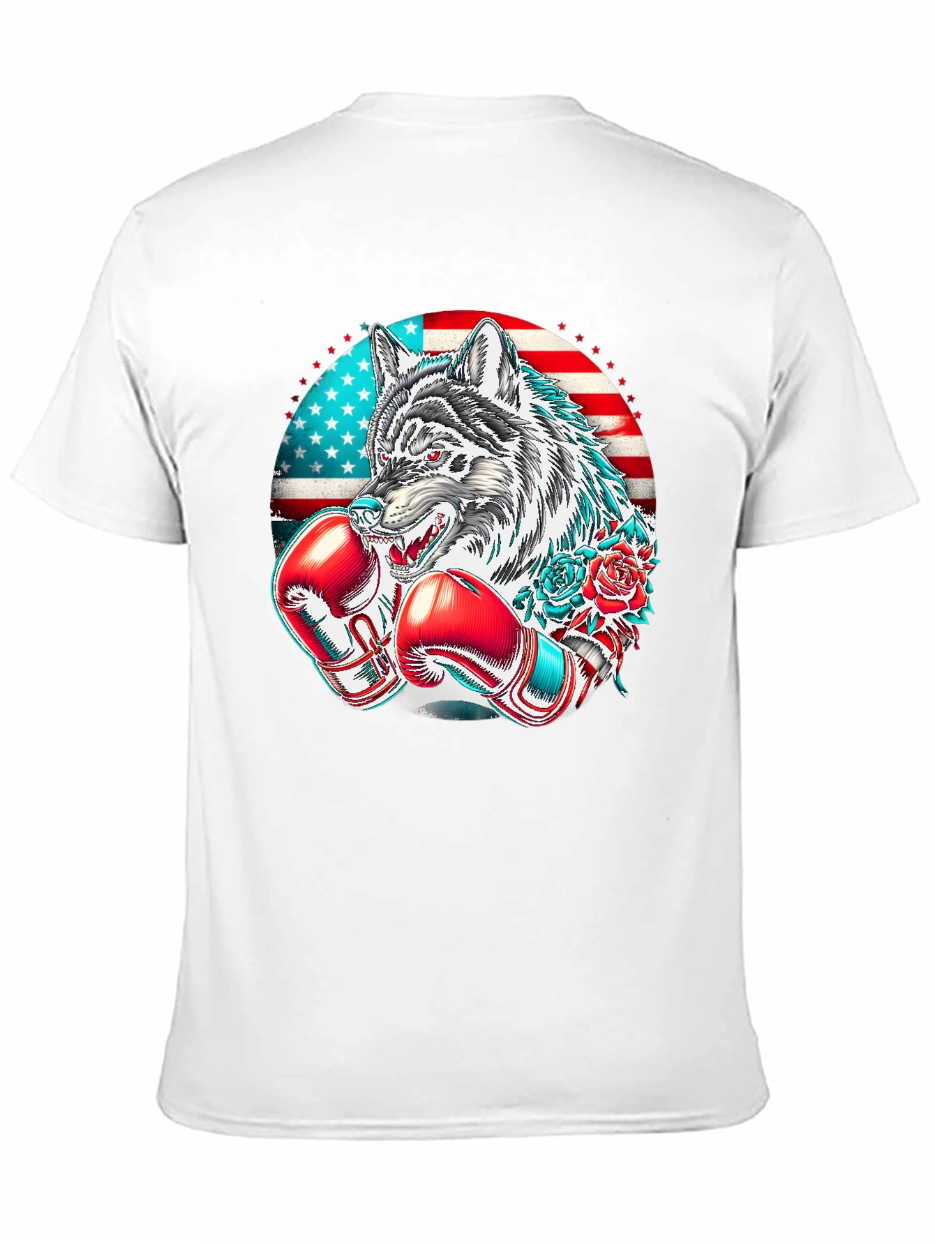 American Wolf Boxer Graphic Tee