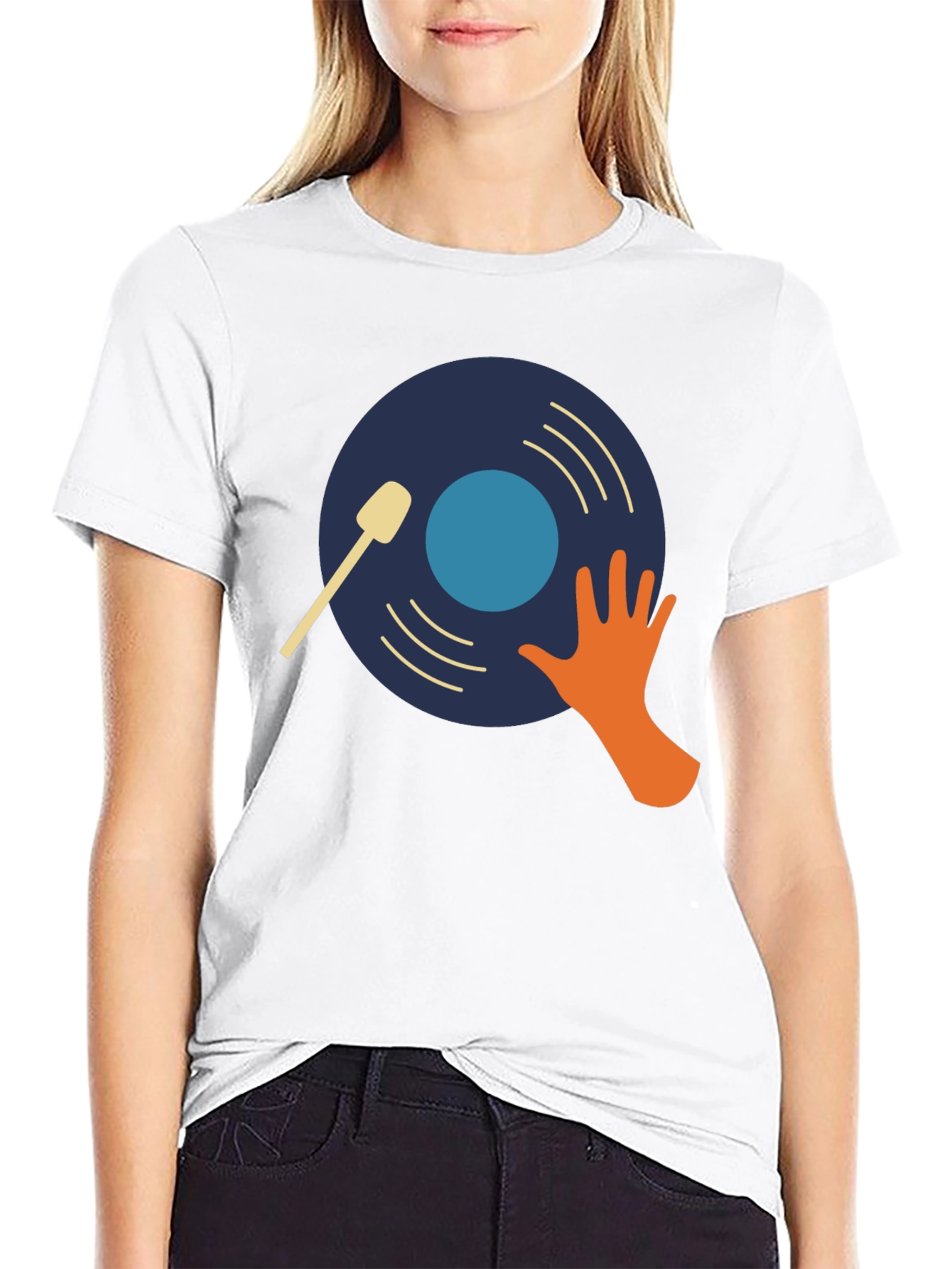 DJ Vinyl Graphic T-Shirt - Modern Style