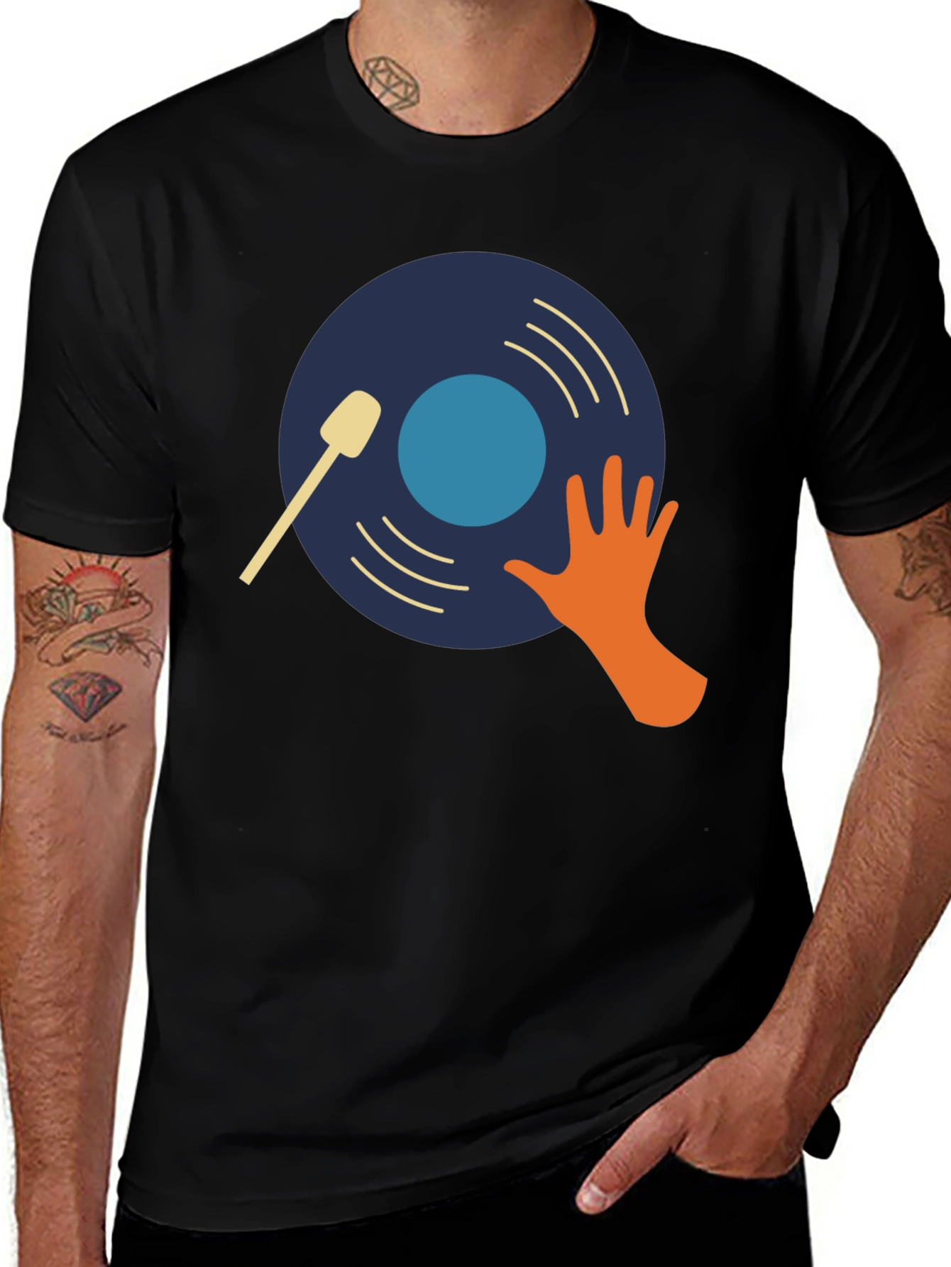 DJ Vinyl Graphic T-Shirt - Modern Style