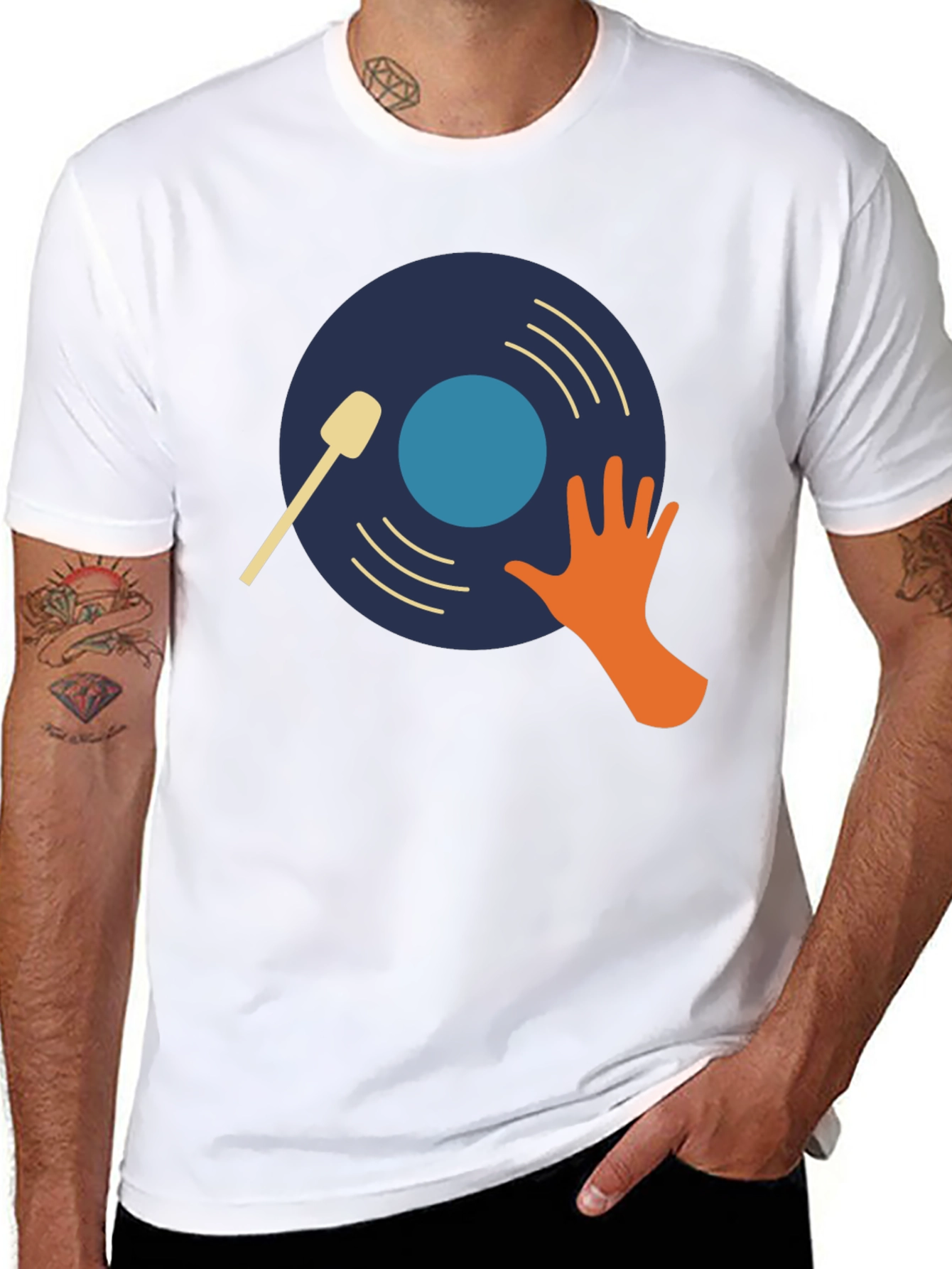 DJ Vinyl Graphic T-Shirt - Modern Style