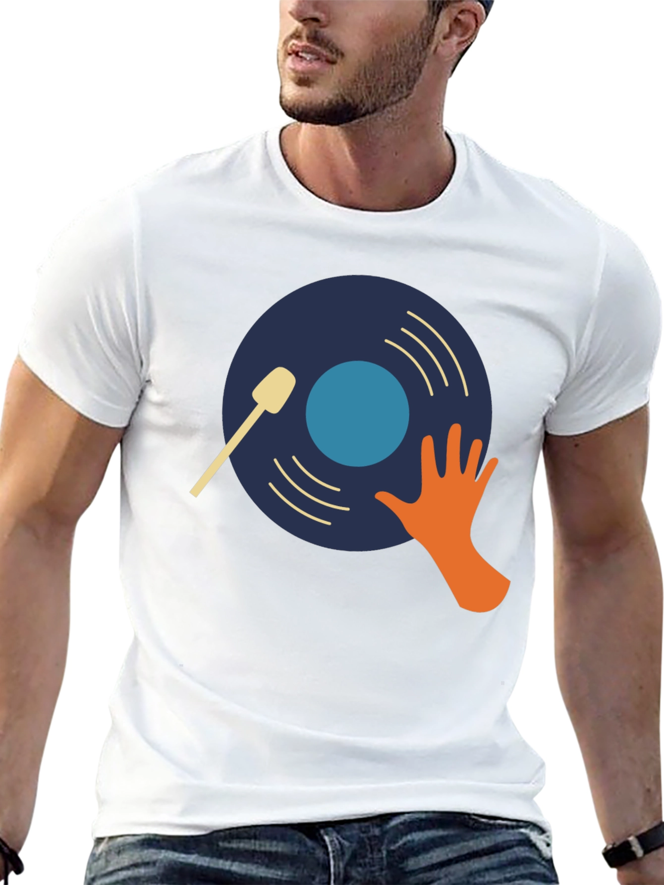 DJ Vinyl Graphic T-Shirt - Modern Style