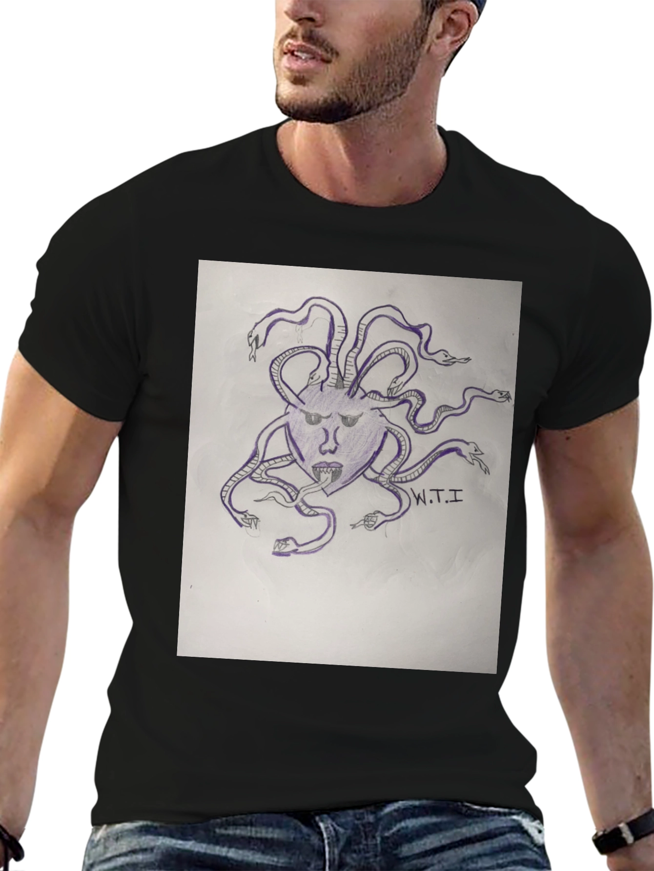 Medusa Graphic Print T-Shirt