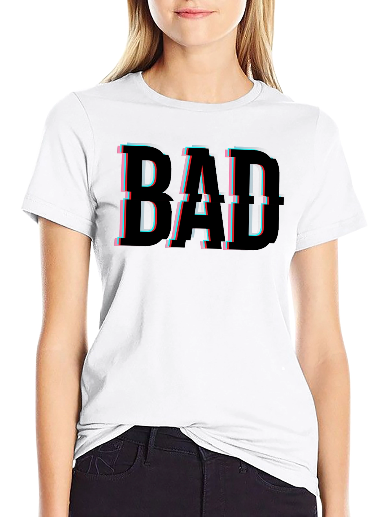 Bad Dad Glitch T-Shirt - Cool Fathers Day Tee