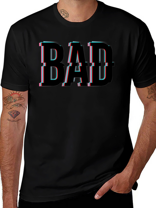 Bad Dad Glitch T-Shirt - Cool Fathers Day Tee
