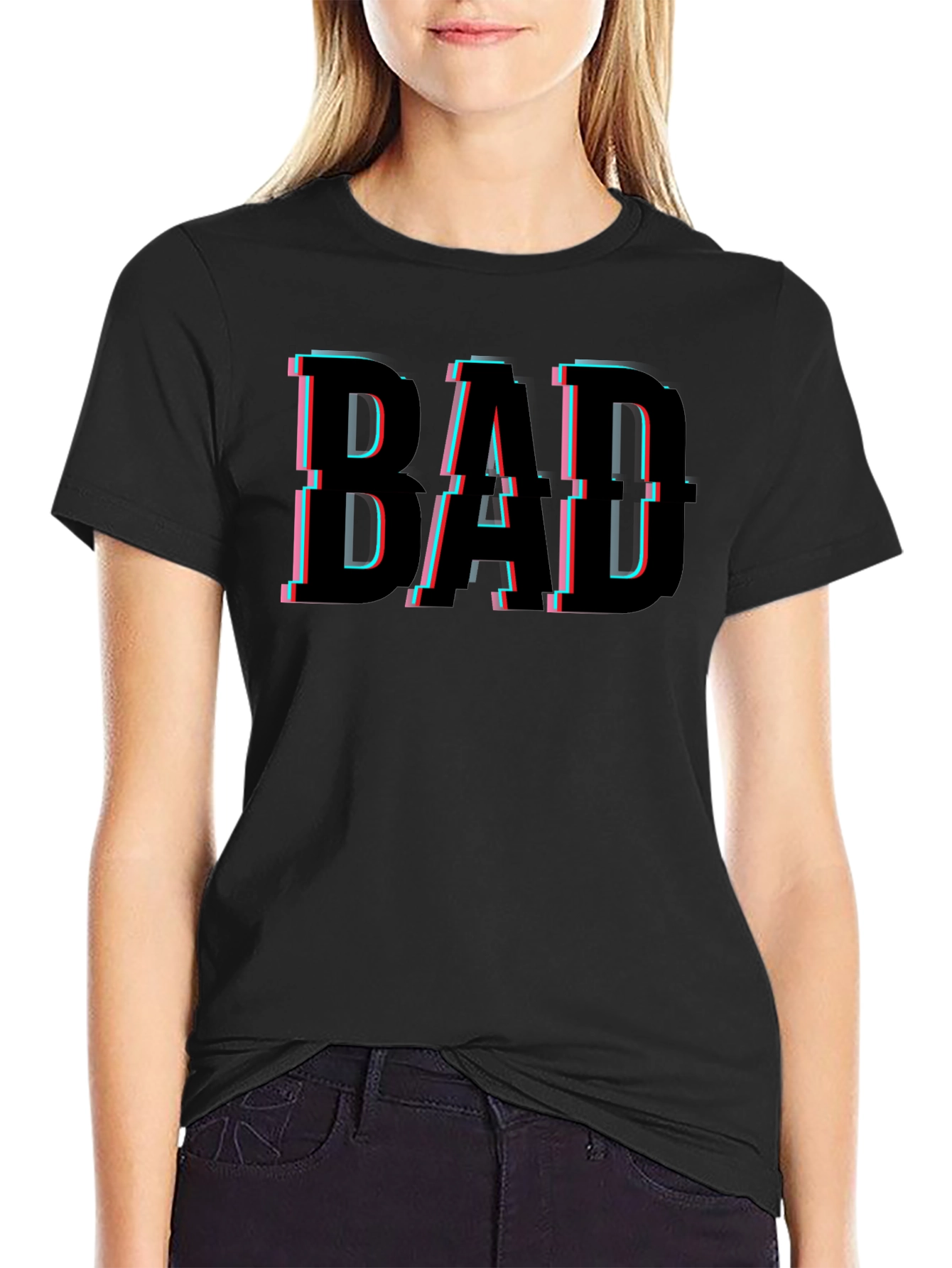 Bad Dad Glitch T-Shirt - Cool Fathers Day Tee