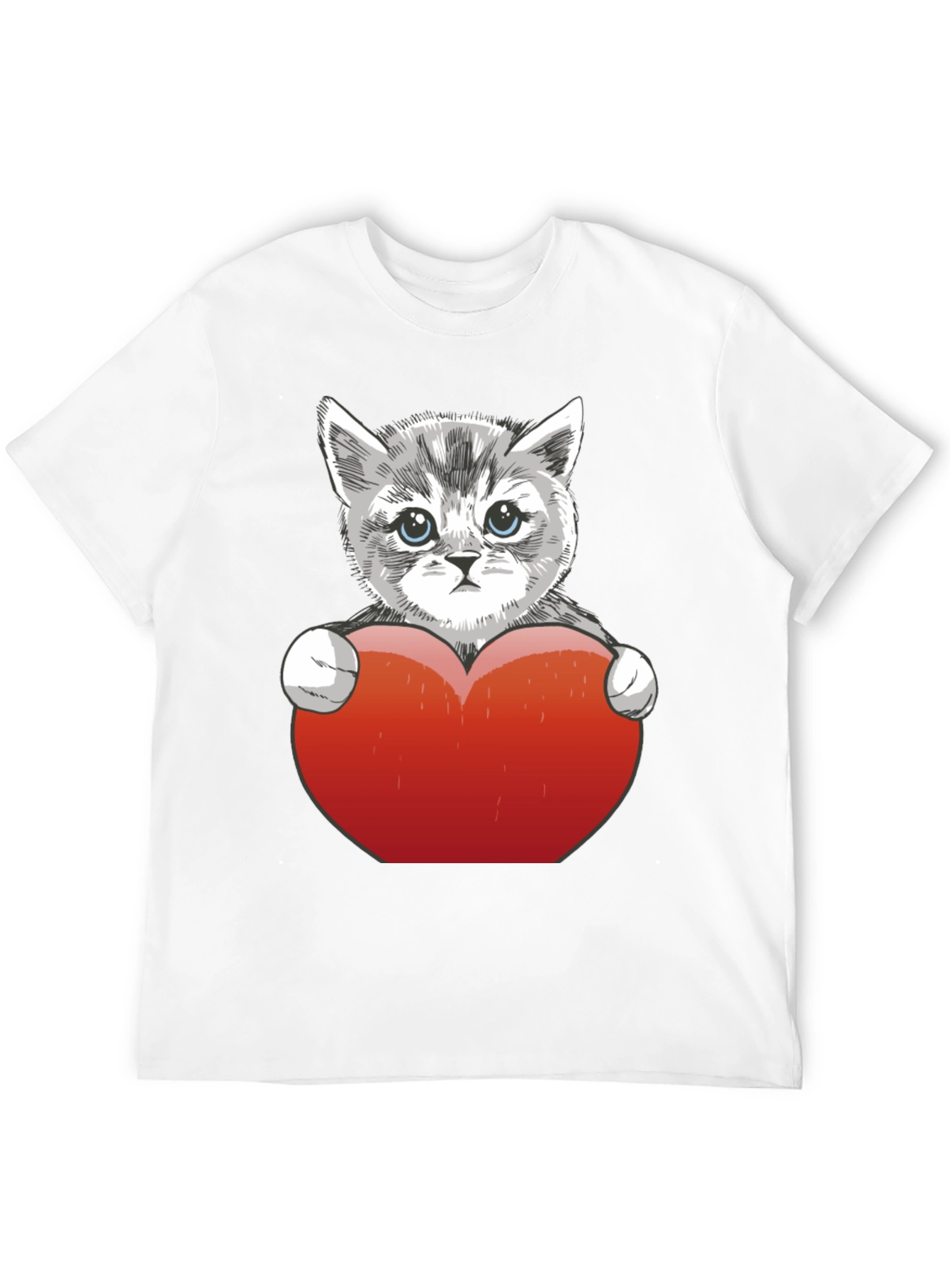 Cute Kitten Heart T-Shirt - Perfect Gift!
