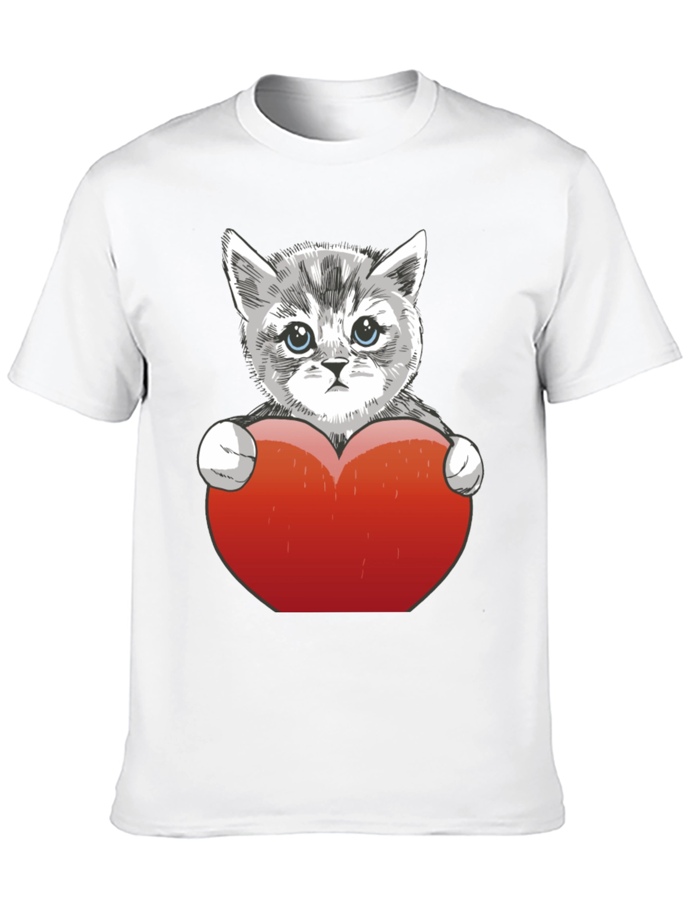 Cute Kitten Heart T-Shirt - Perfect Gift!
