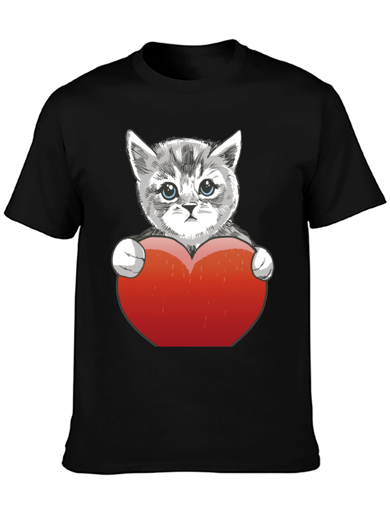 Cute Kitten Heart T-Shirt - Perfect Gift!
