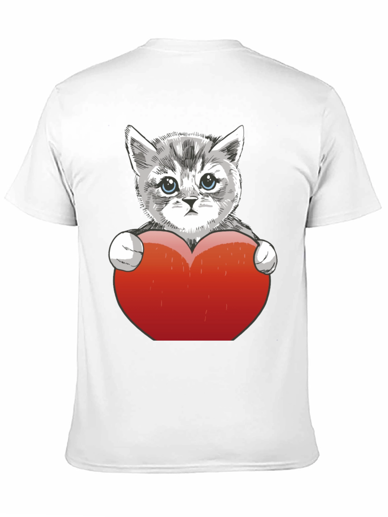 Cute Kitten Heart T-Shirt - Perfect Gift!
