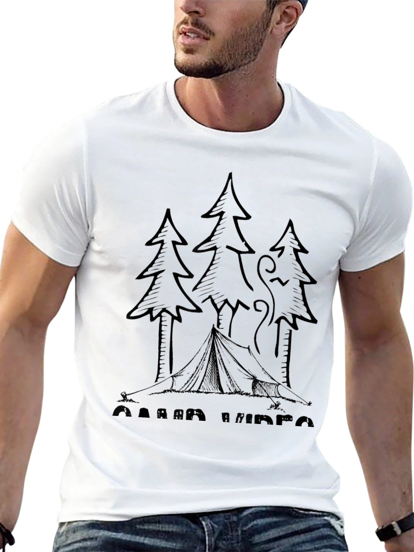 Camp Vibes Graphic Tee - Outdoor Adventure Shirt