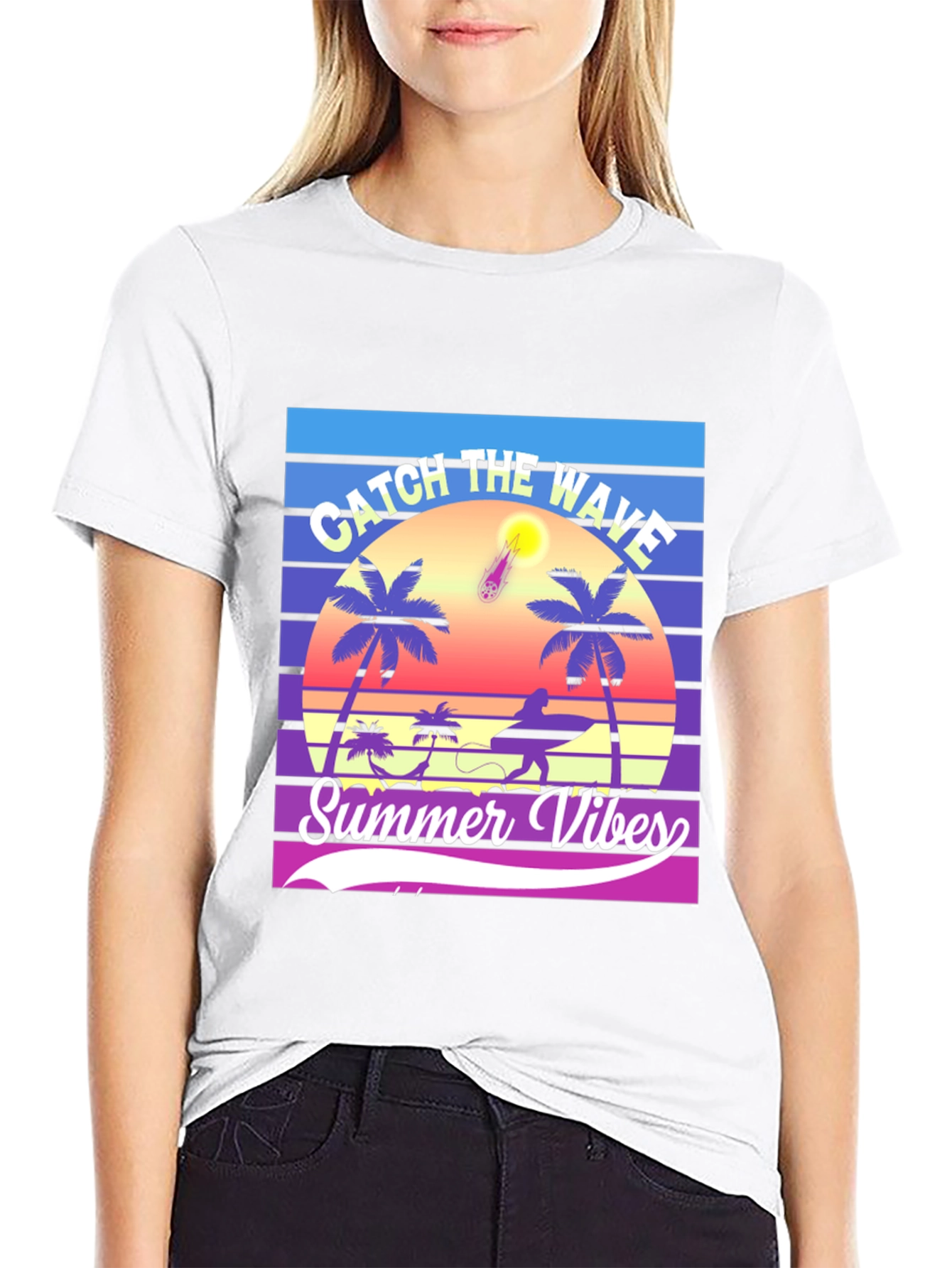 Summer Vibes Graphic T-Shirt - Catch the Wave!
