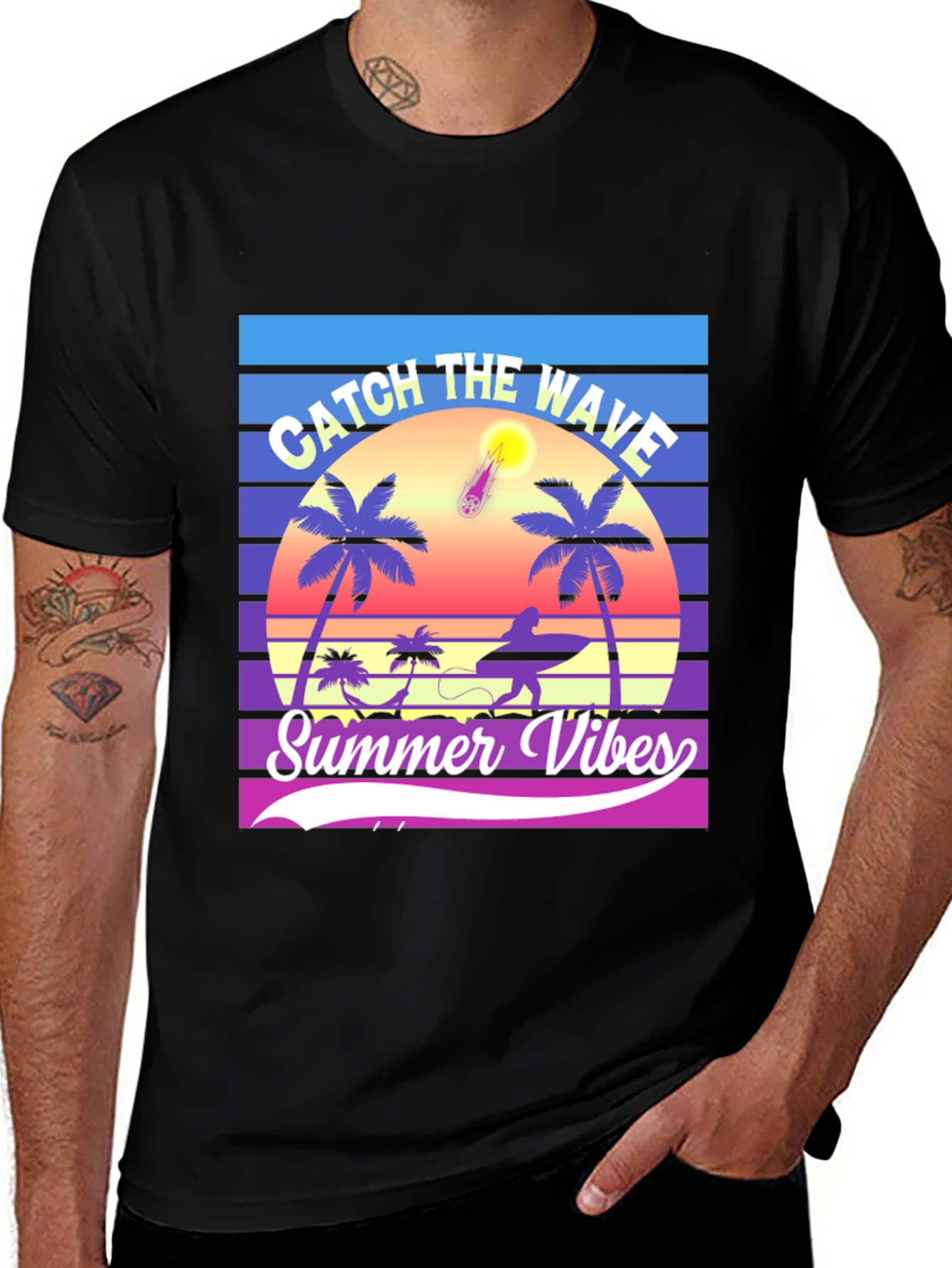 Summer Vibes Graphic T-Shirt - Catch the Wave!