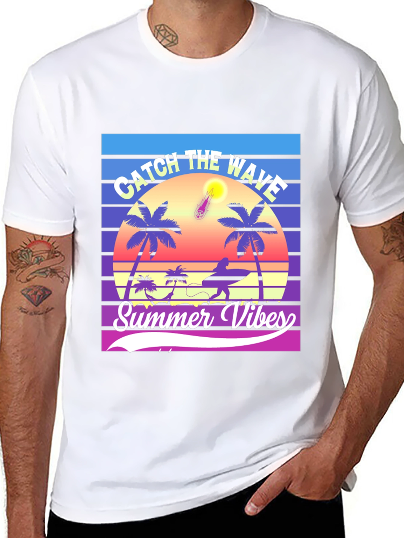Summer Vibes Graphic T-Shirt - Catch the Wave!