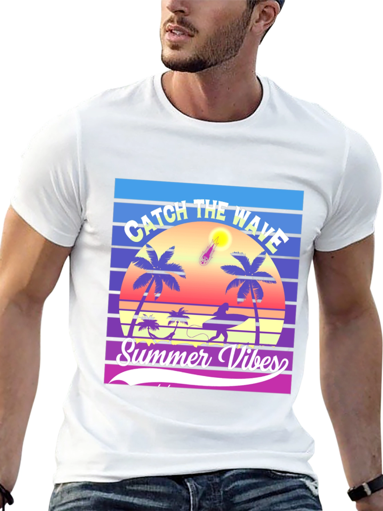 Summer Vibes Graphic T-Shirt - Catch the Wave!
