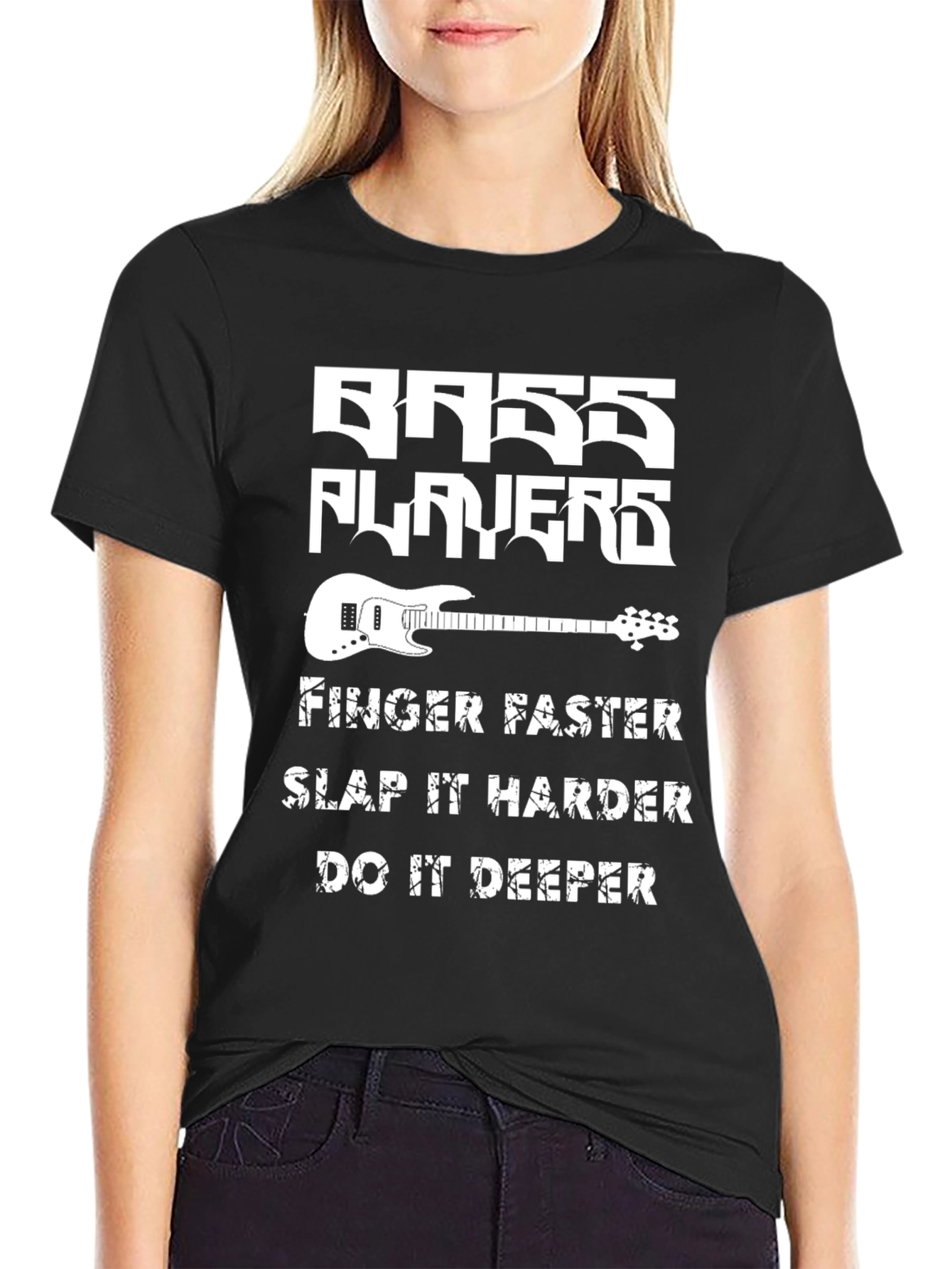 Bass Players T-Shirt - Finger Faster Slap Harder