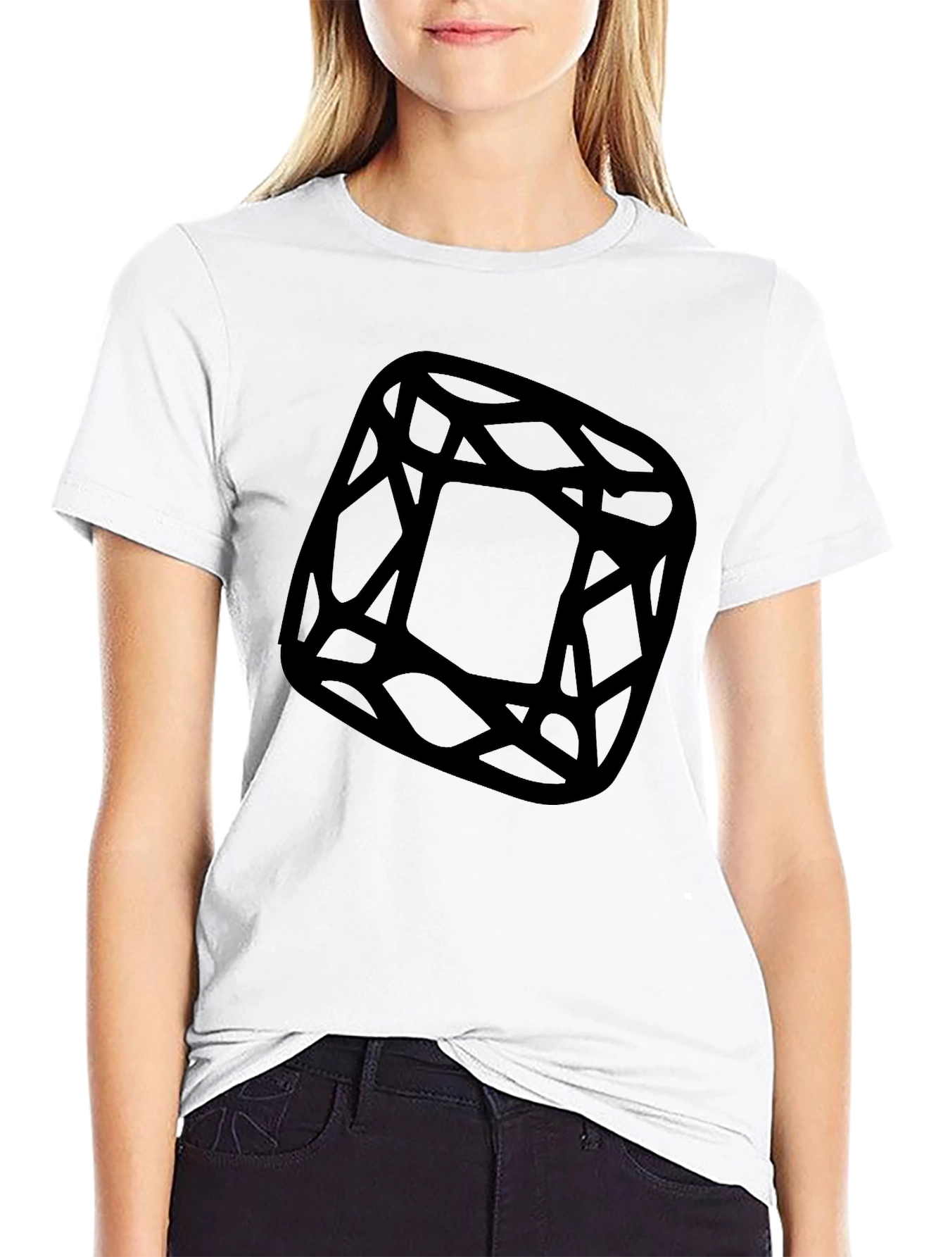 Geometric Graphic Black T-Shirt
